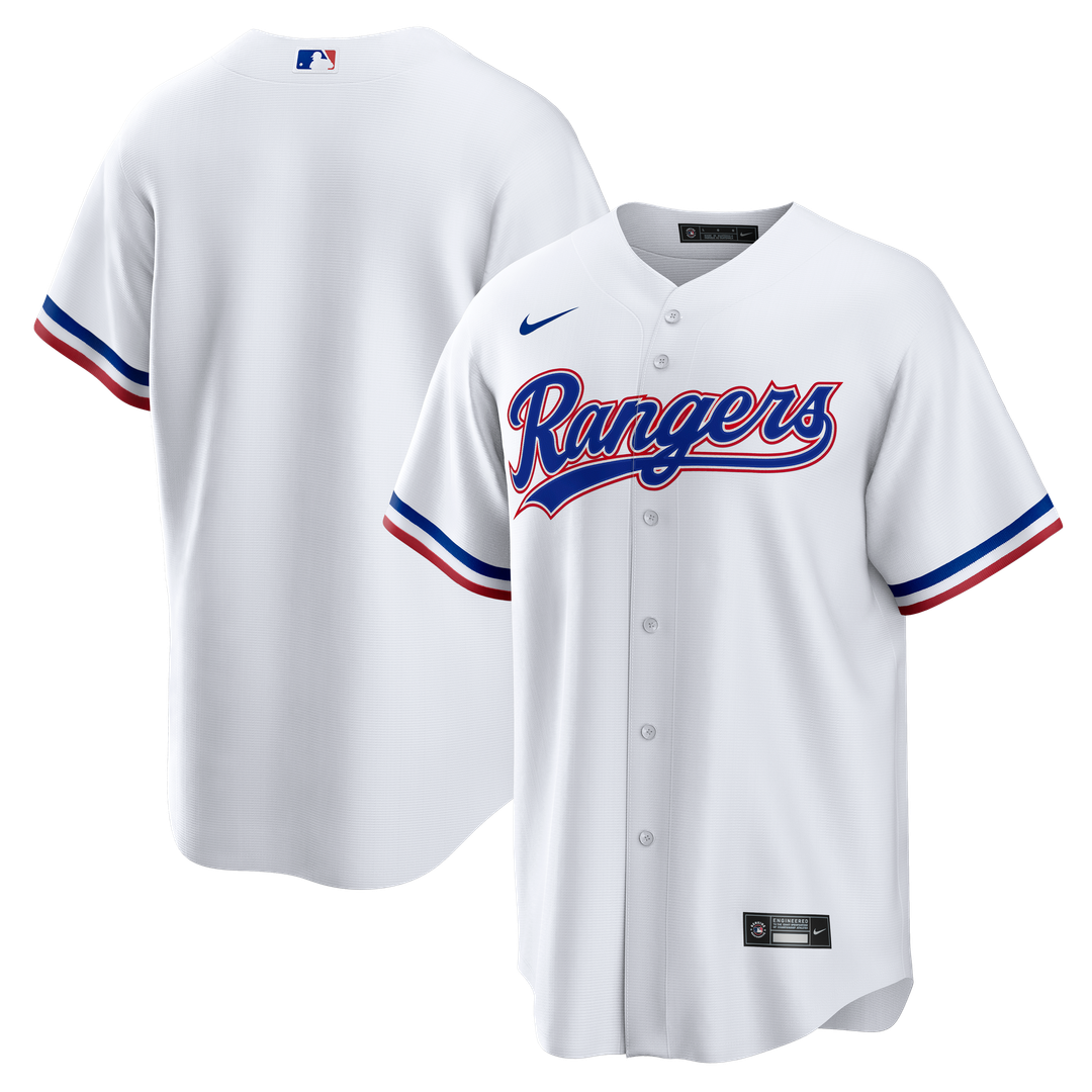 Texas Rangers Nike White Replica MLB baseball jersey