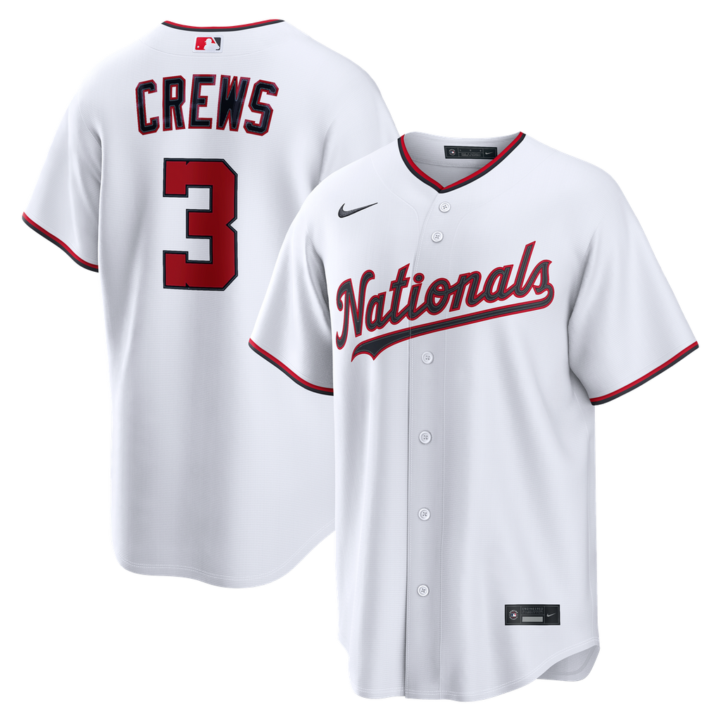 Washington Nationals Nike White Replica MLB baseball jersey