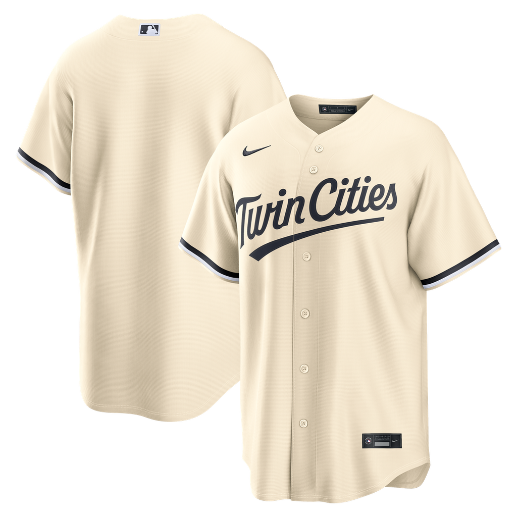 Minnesota Twins Nike Cream Replica MLB baseball jersey