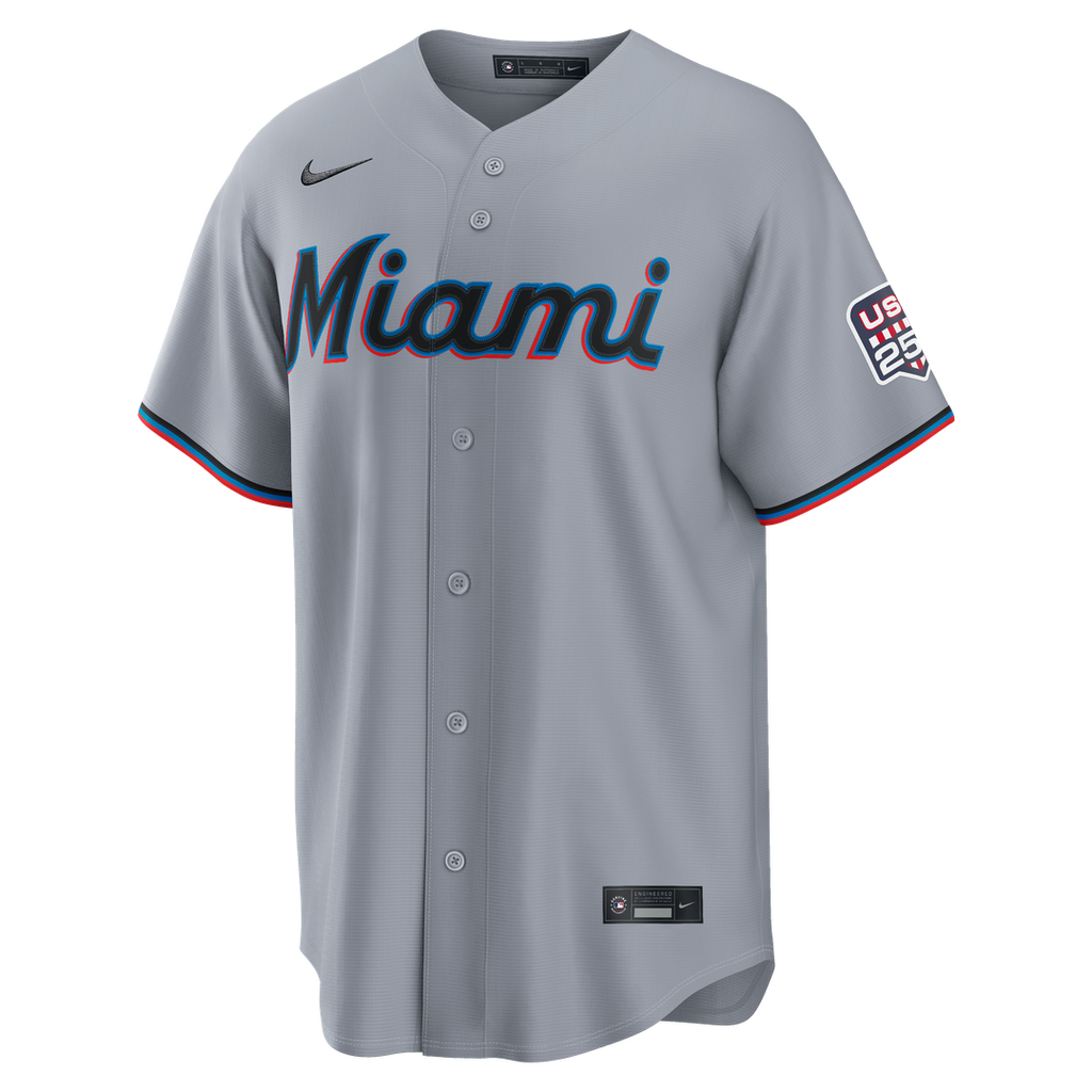 Miami Marlins Nike Jersey Gray