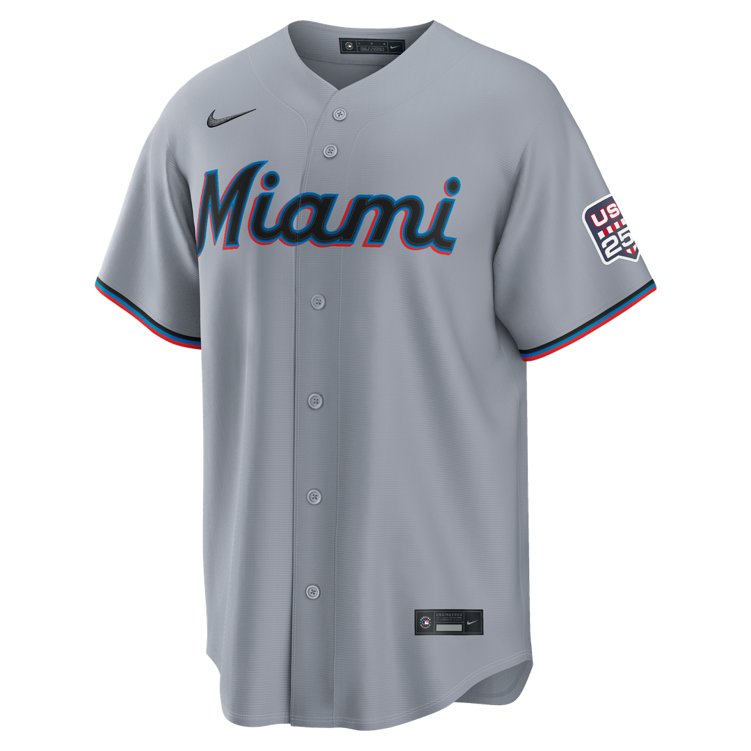 Miami Marlins Nike Jersey Gray