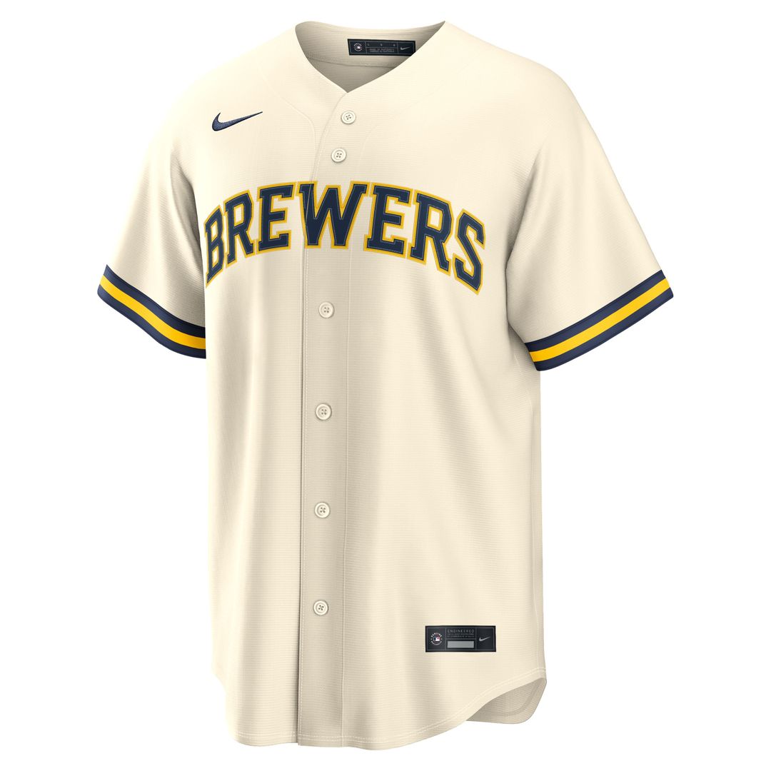 Milwaukee Brewers Nike Replica Jersey Cream