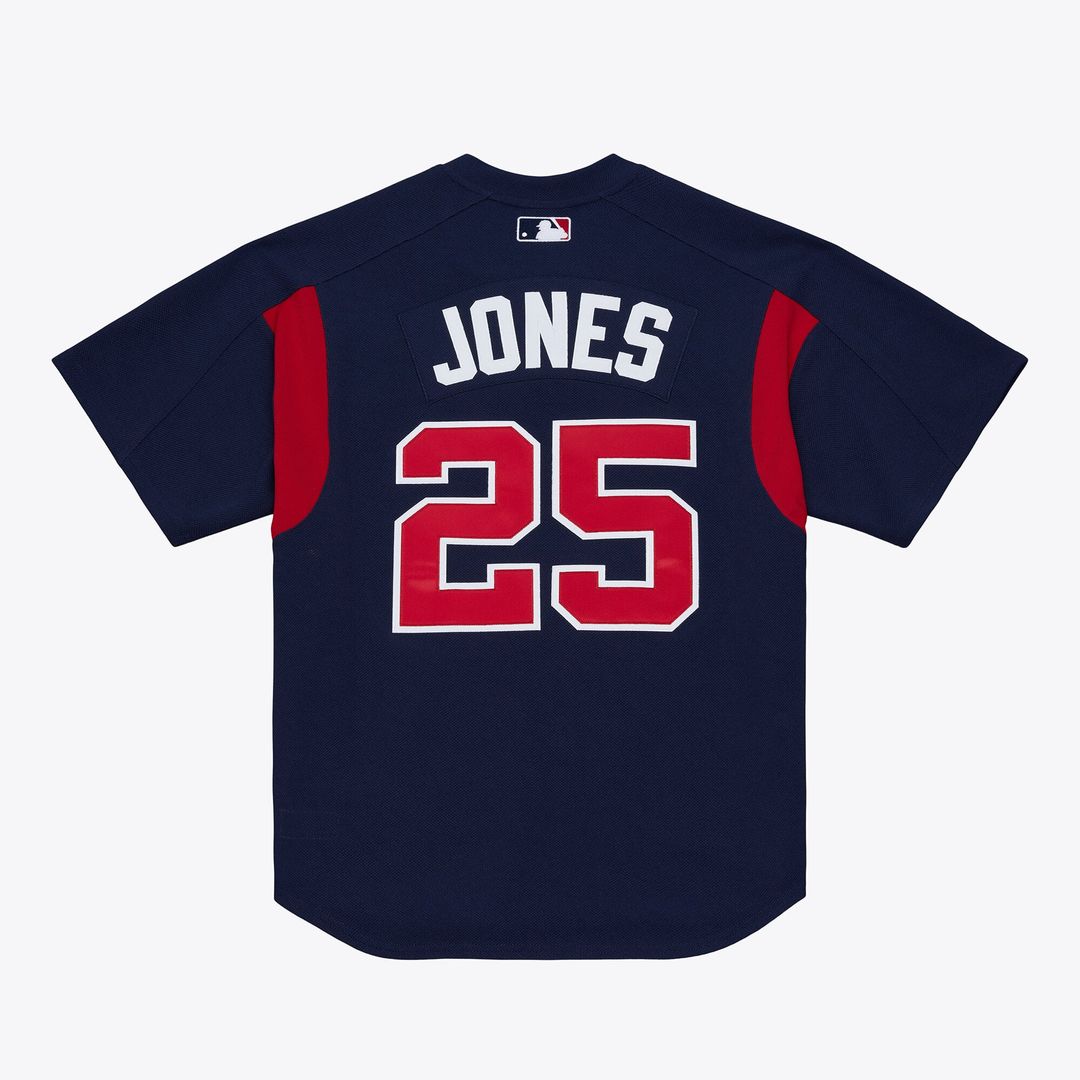 Atlanta Braves Mitchell & Ness Authentic Jersey Navy