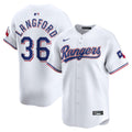Texas Rangers Nike White Authentic MLB baseball jersey
