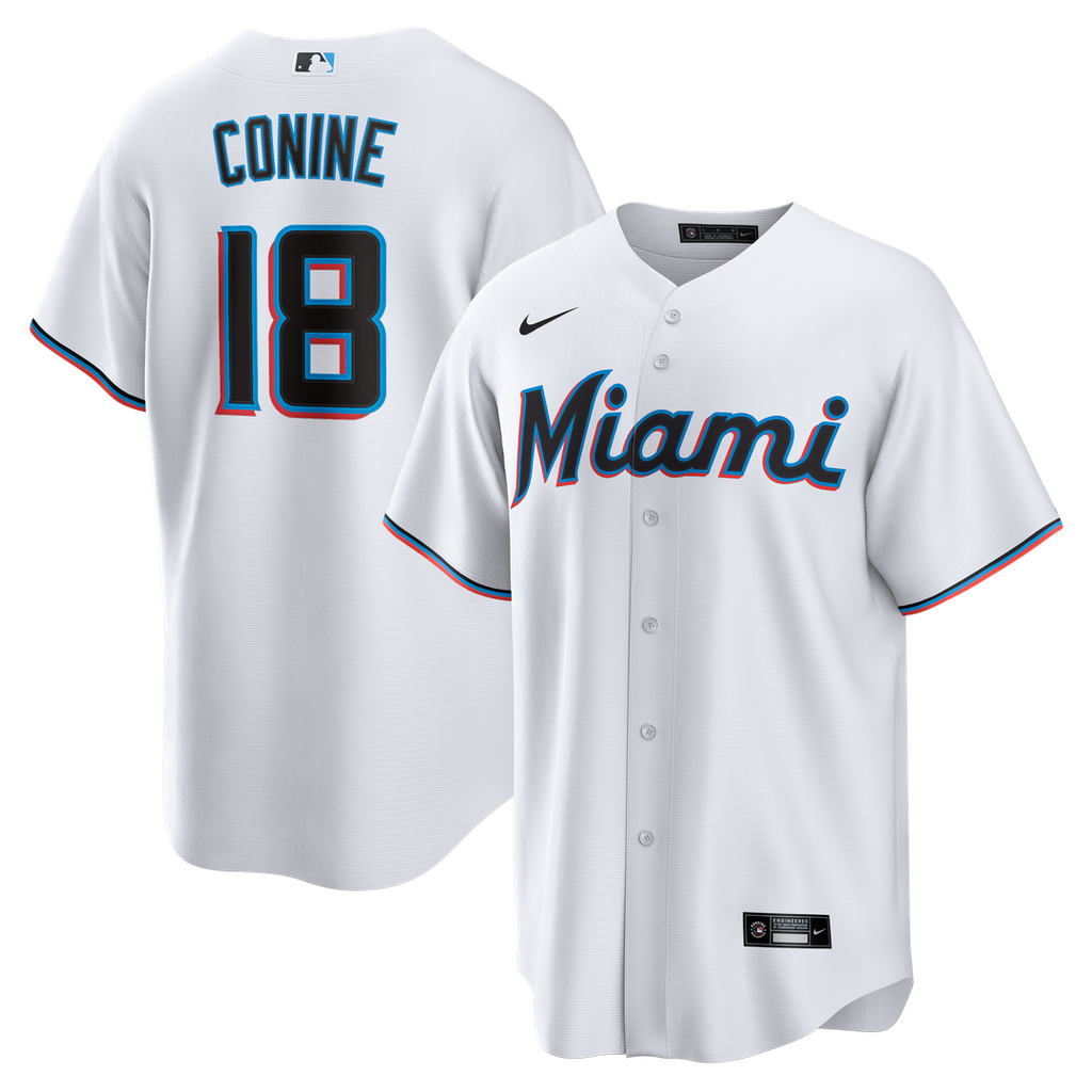 Miami Marlins Nike White Replica MLB baseball jersey