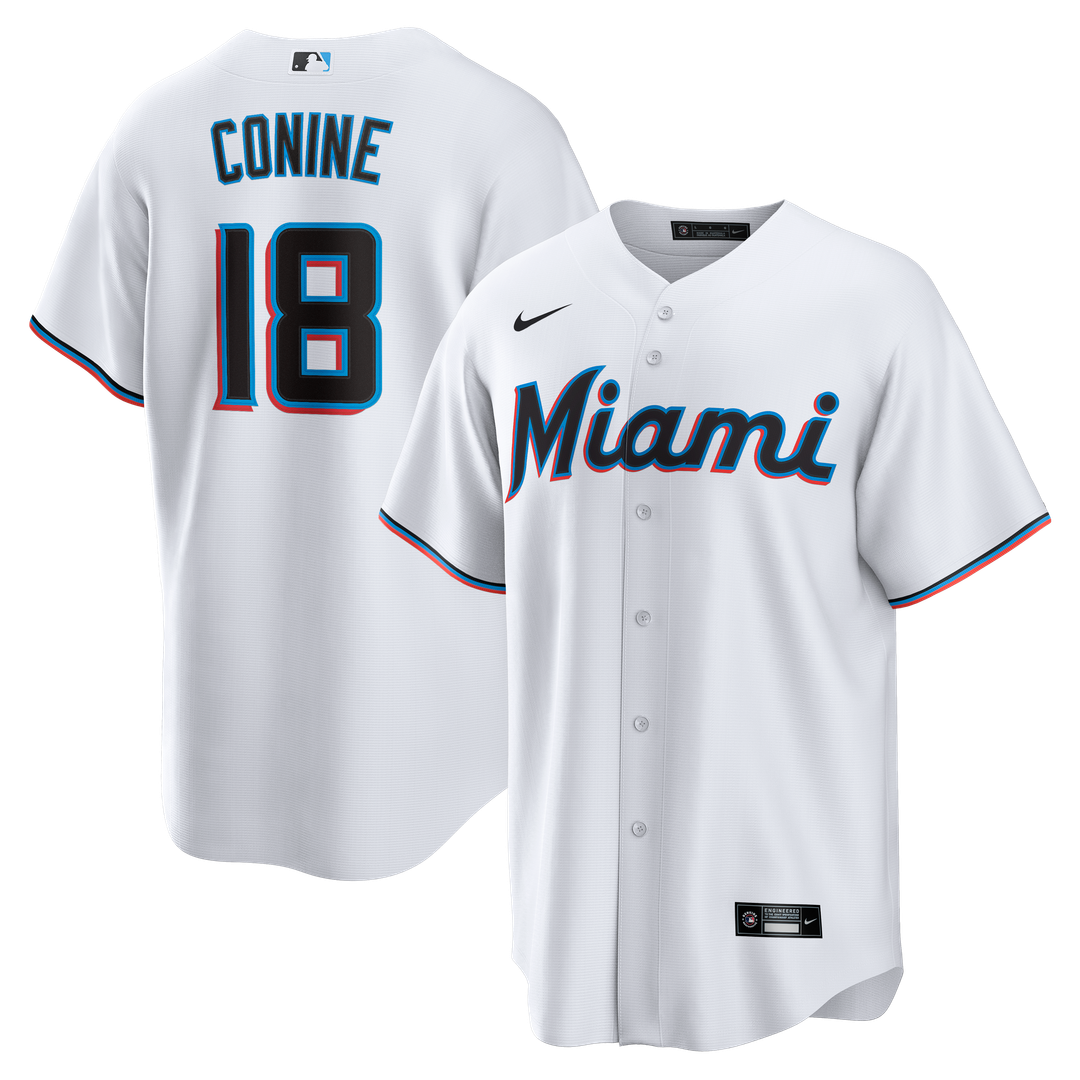 Miami Marlins Nike White Replica MLB baseball jersey