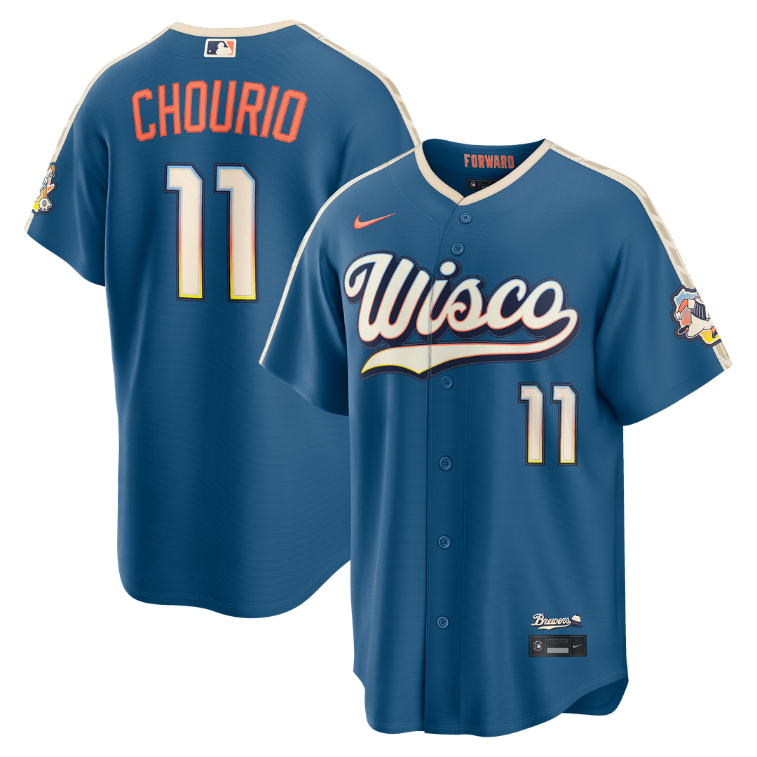 Milwaukee Brewers Nike Blue MLB baseball jersey