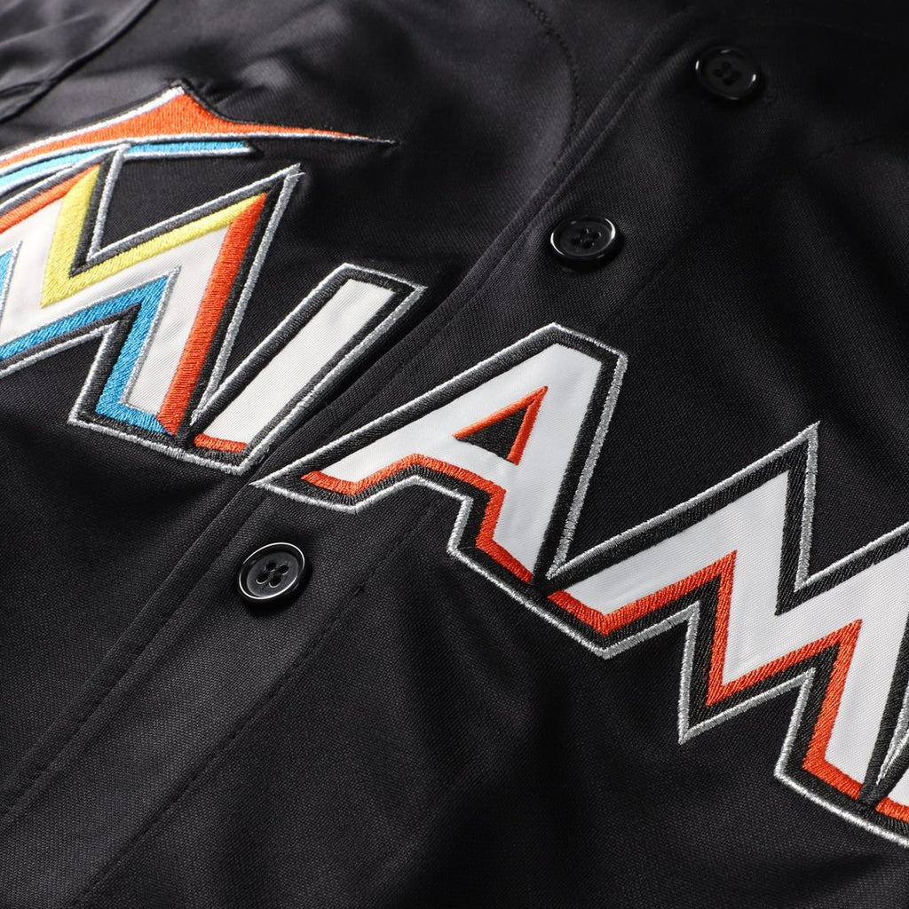 Miami Marlins Mitchell & Ness Authentic Jersey Black