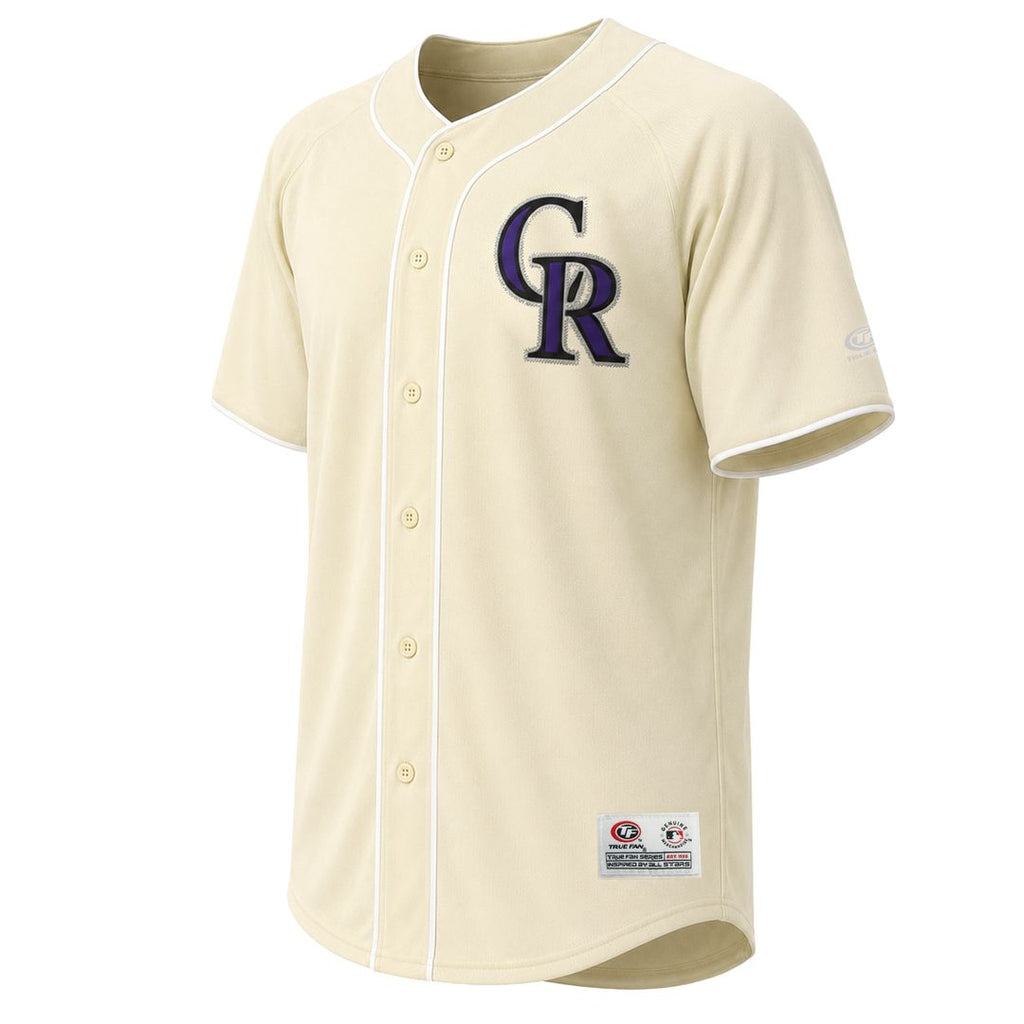 Colorado Rockies Stitches Authentic Jersey Cream
