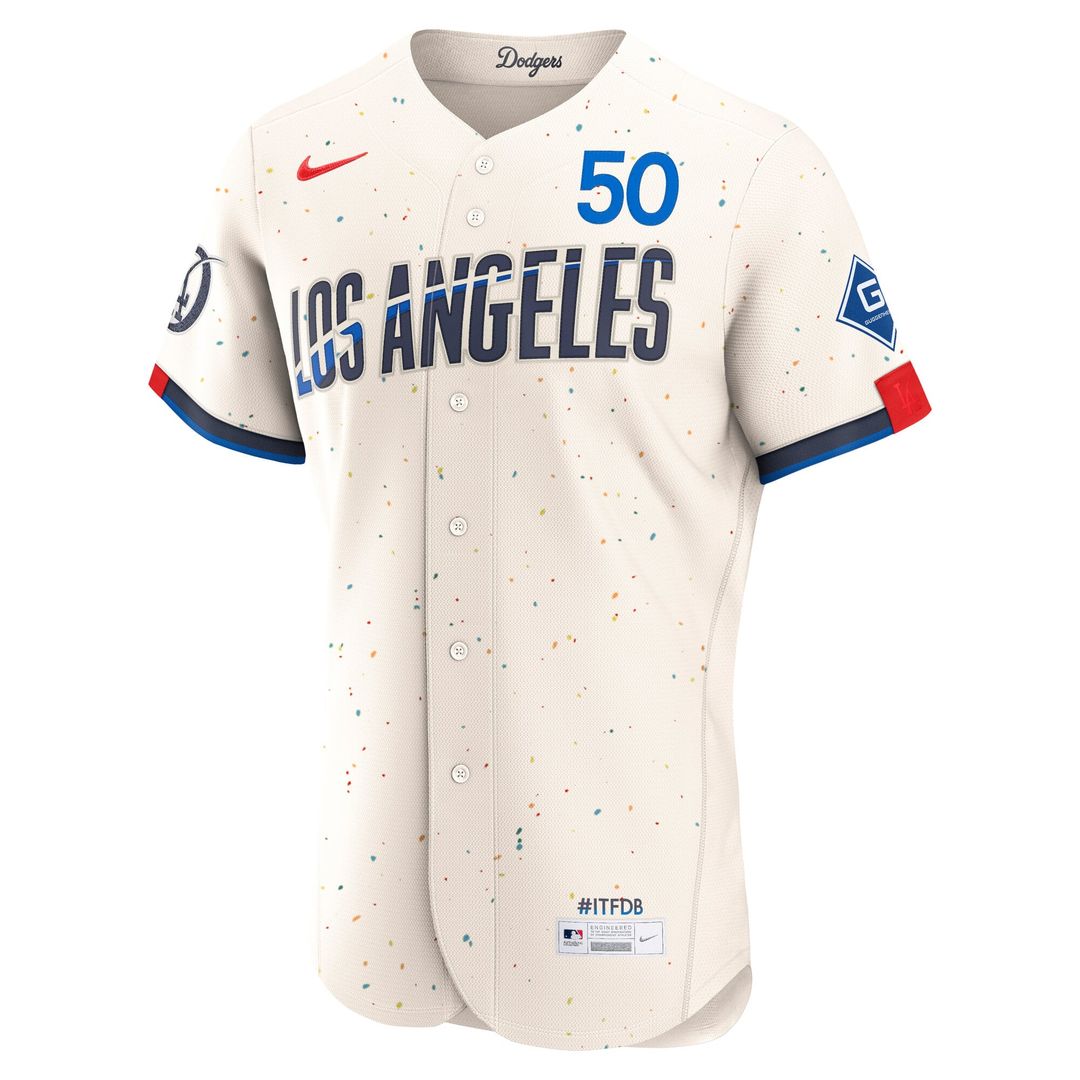 Los Angeles Dodgers Nike Authentic Jersey Cream