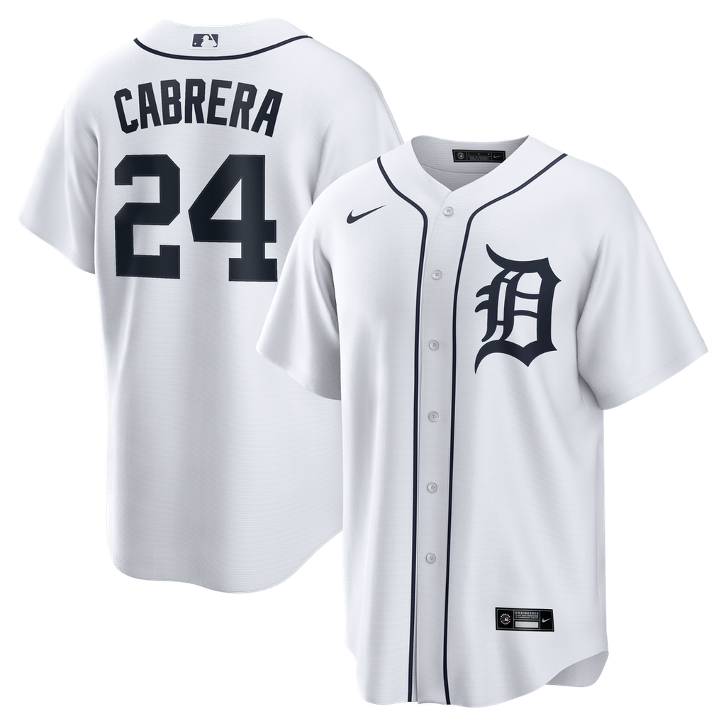 Detroit Tigers Nike White Replica MLB baseball jersey