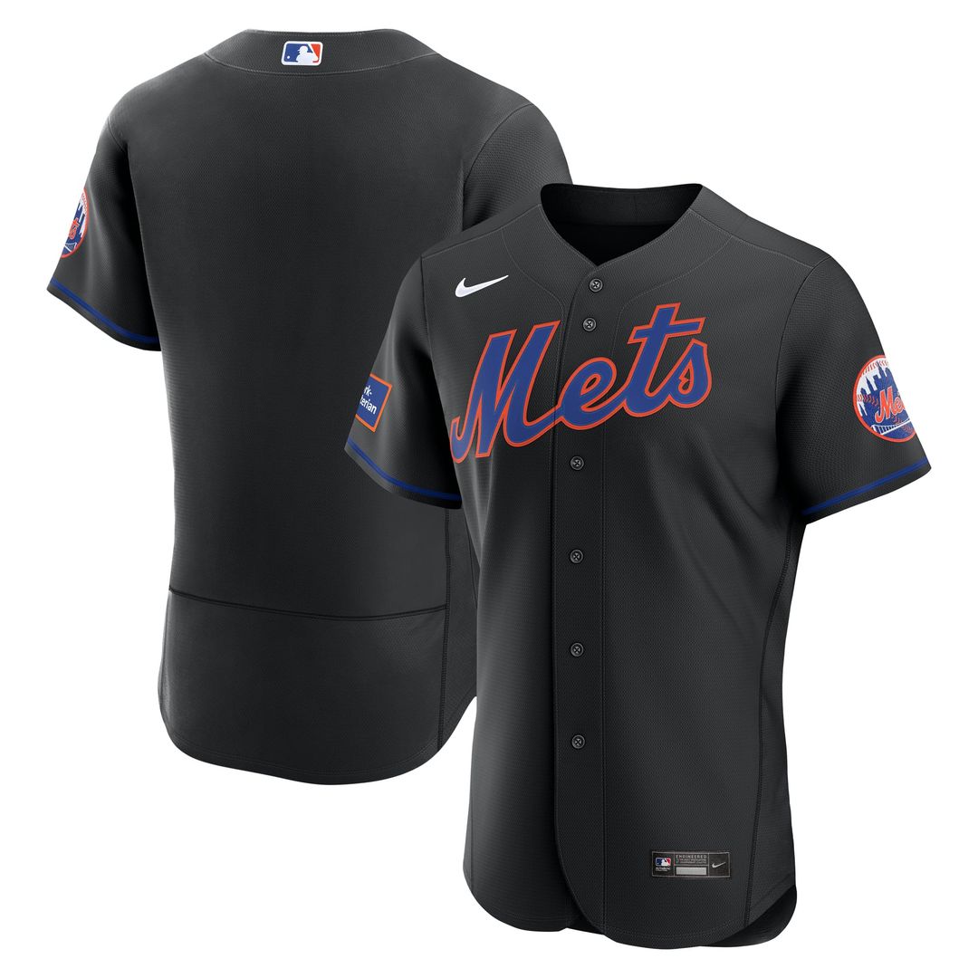 New York Mets Nike Black Authentic MLB baseball jersey