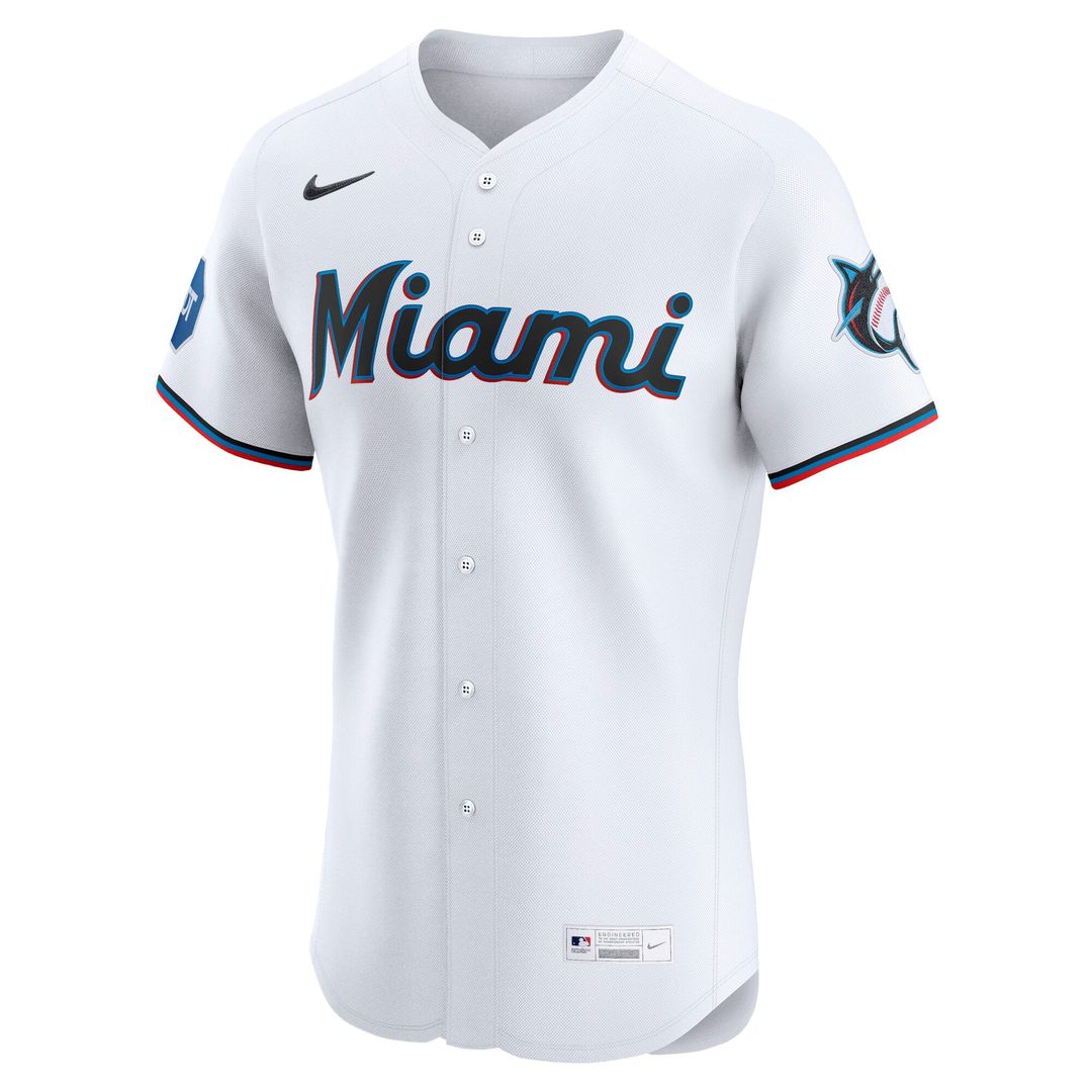 Miami Marlins Nike Authentic Jersey White