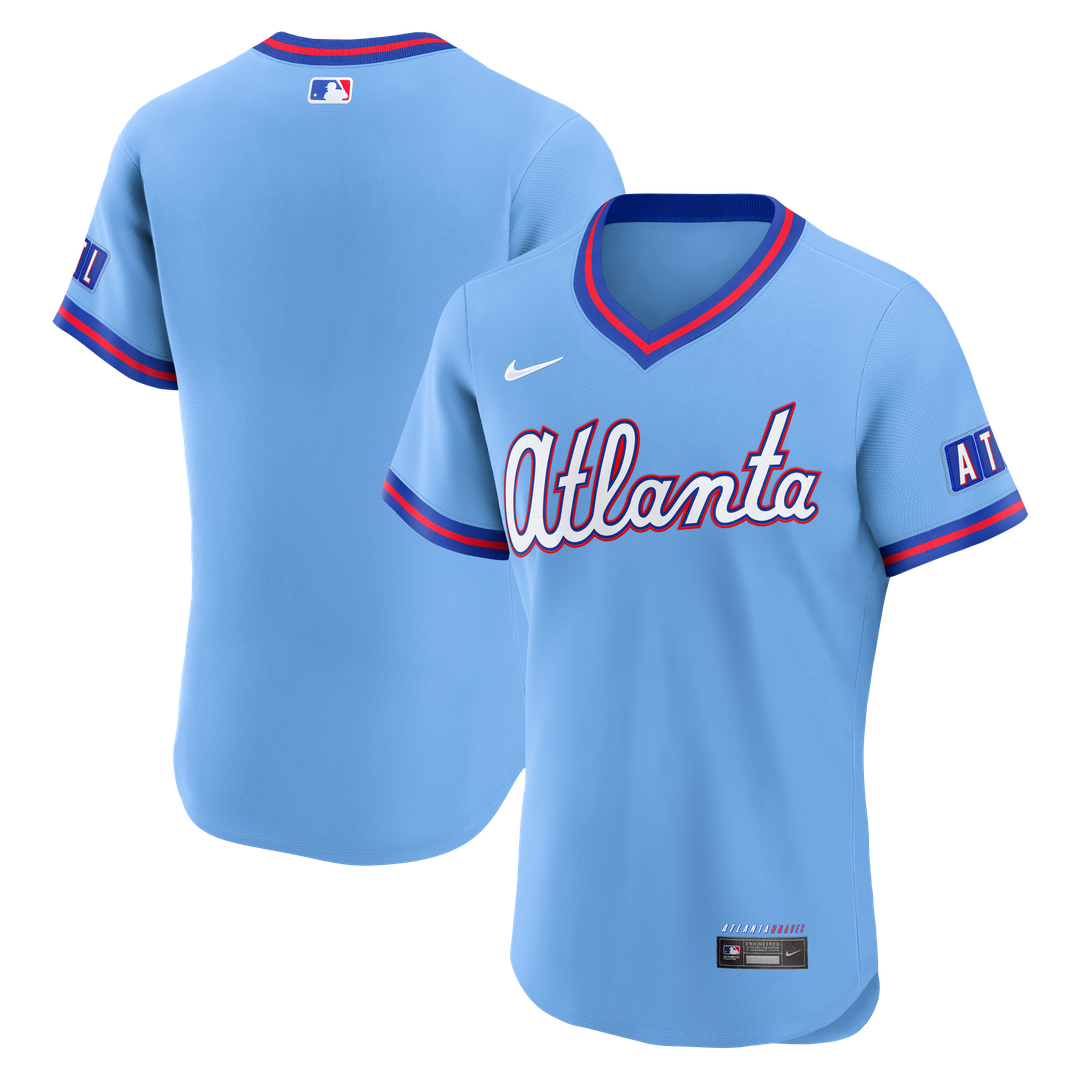 Atlanta Braves Nike Blue Authentic MLB baseball jersey