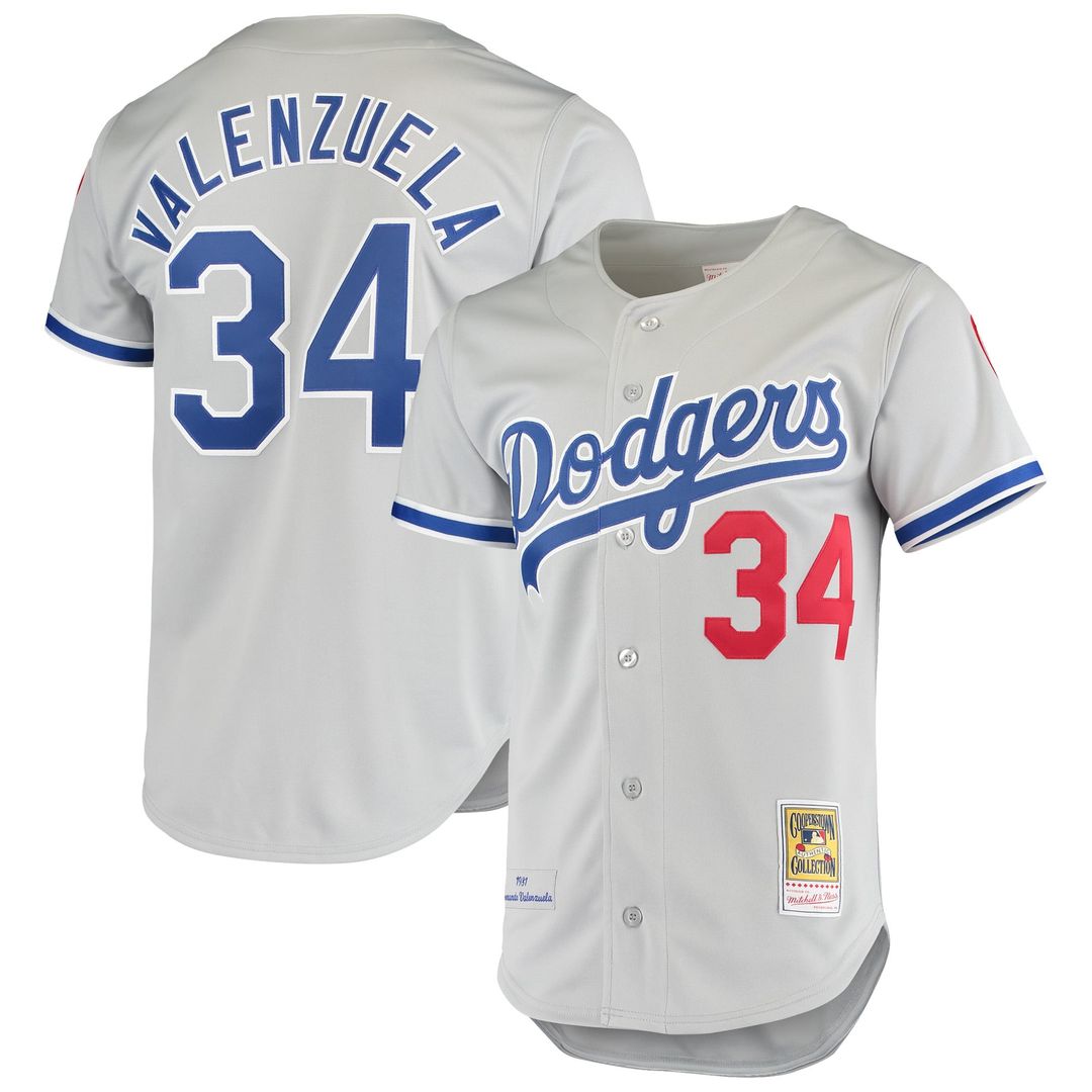 Los Angeles Dodgers Mitchell & Ness Authentic Jersey Gray