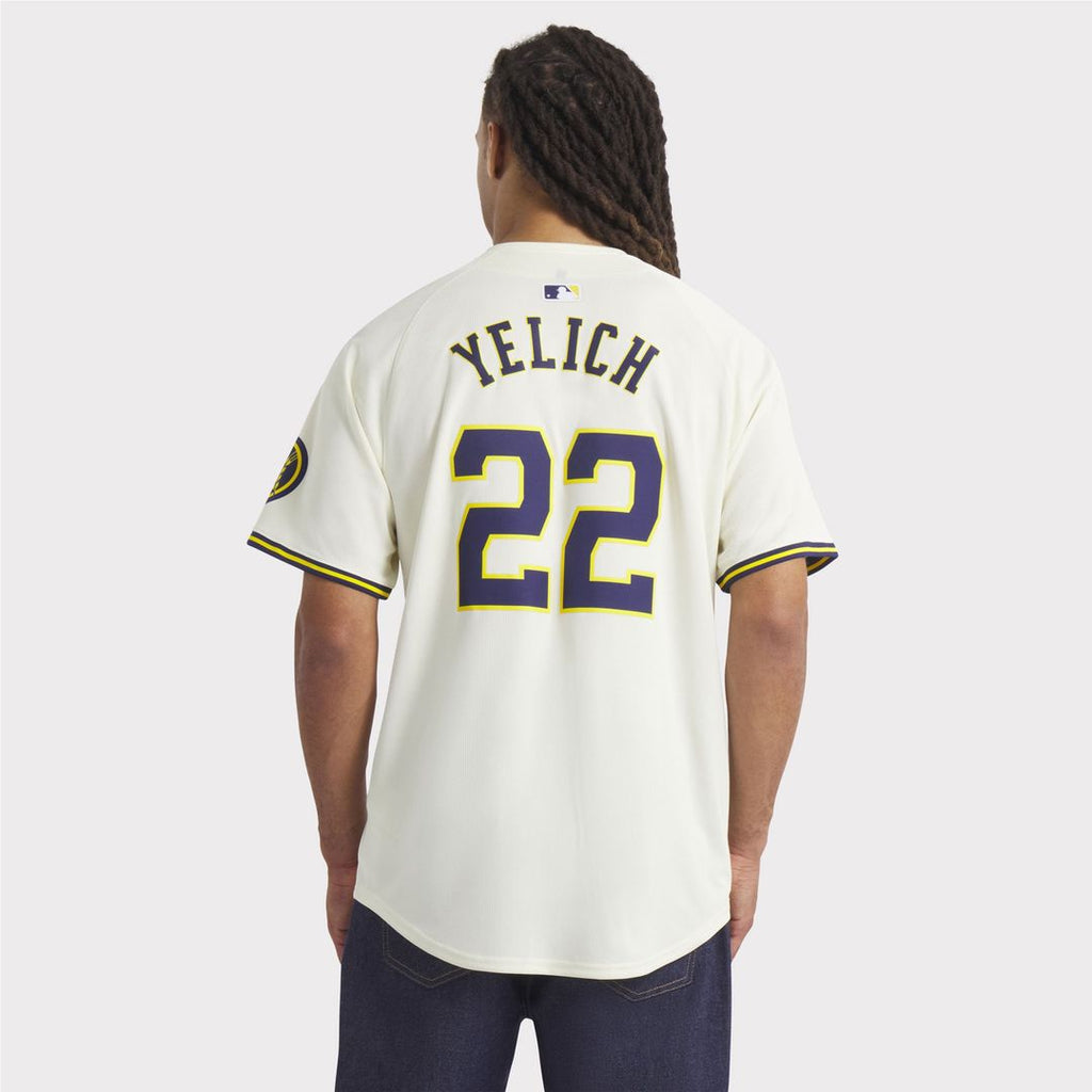 Milwaukee Brewers Nike Jersey Cream