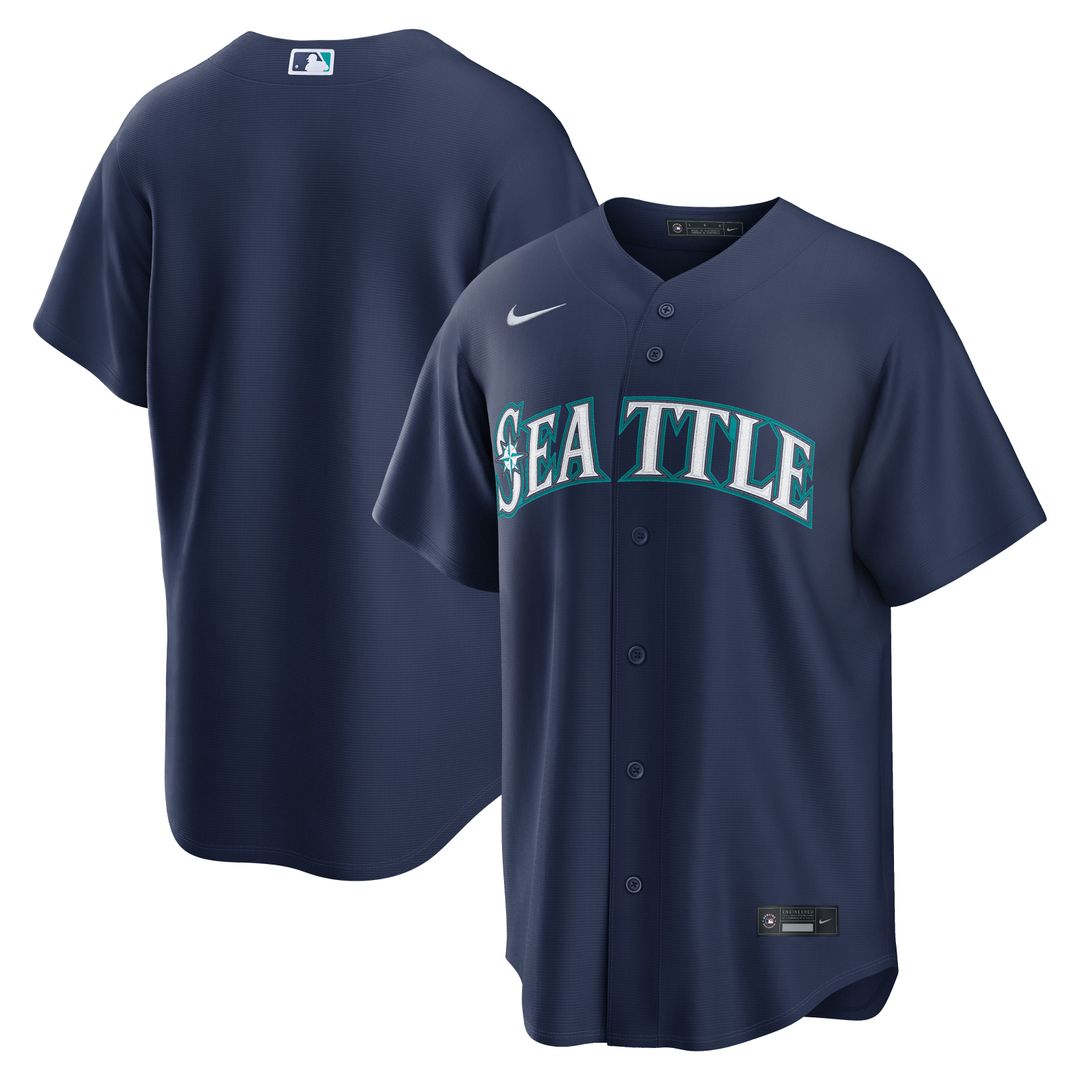 Seattle Mariners Nike Navy Replica MLB baseball jersey