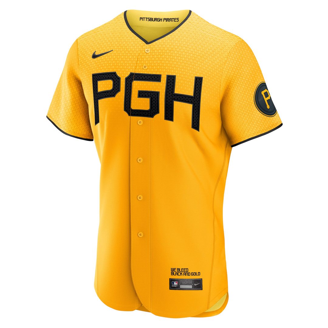 Pittsburgh Pirates Nike Authentic Jersey Gold