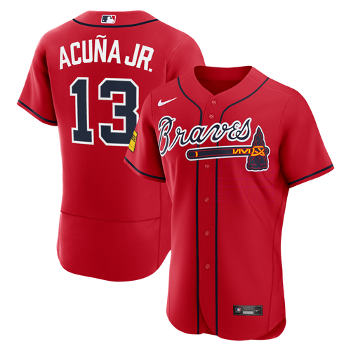 Atlanta Braves Nike Red Authentic MLB baseball jersey