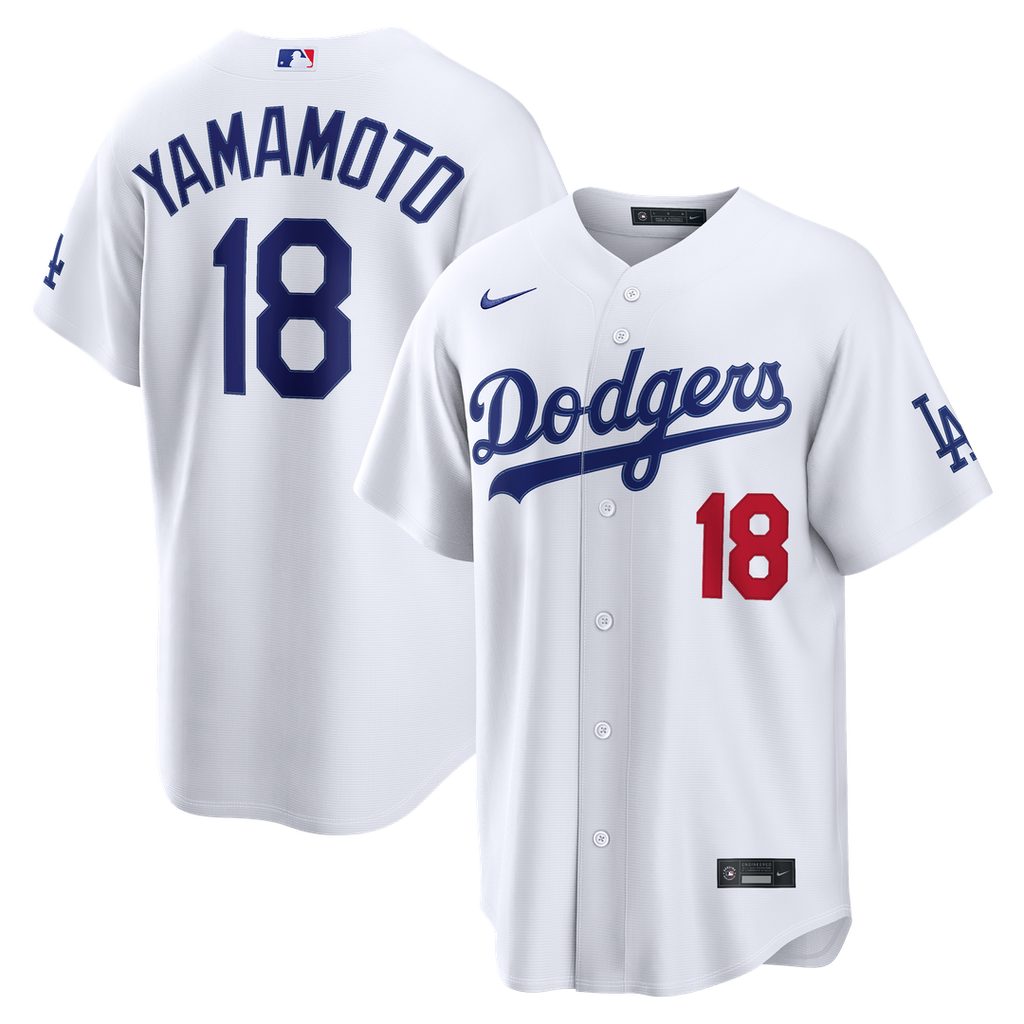 Los Angeles Dodgers Nike White Authentic MLB baseball jersey