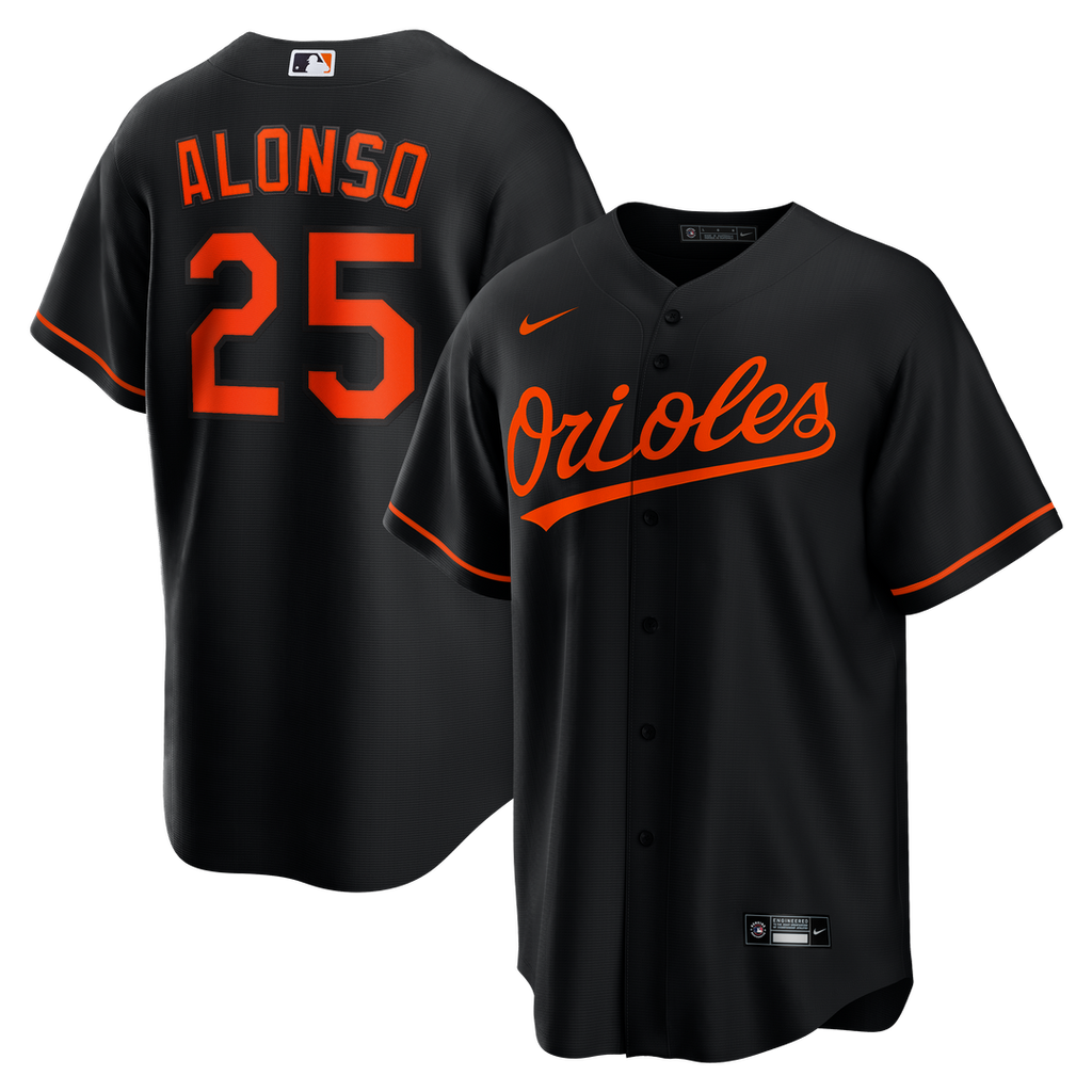 Baltimore Orioles Nike Black Replica MLB baseball jersey