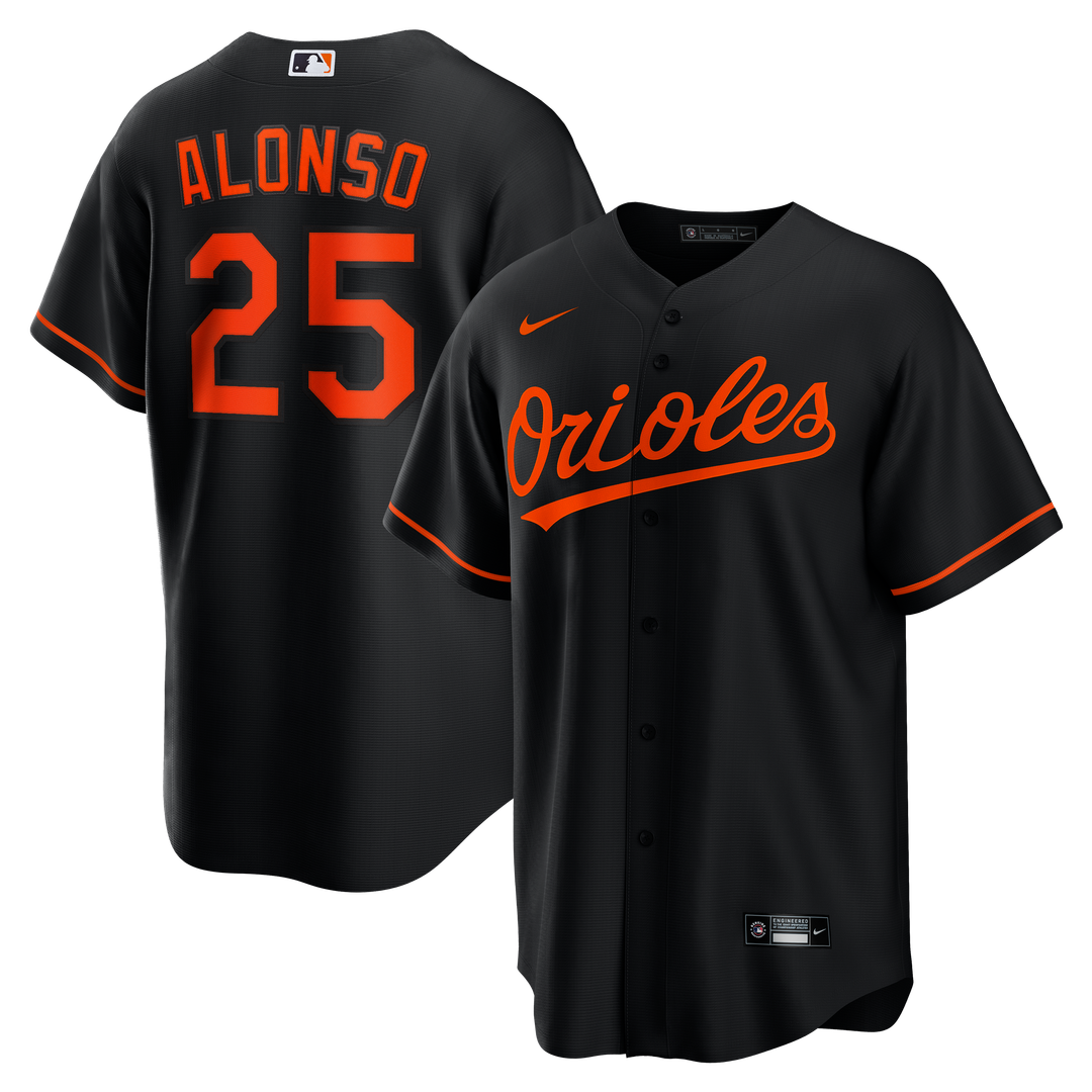 Baltimore Orioles Nike Black Replica MLB baseball jersey