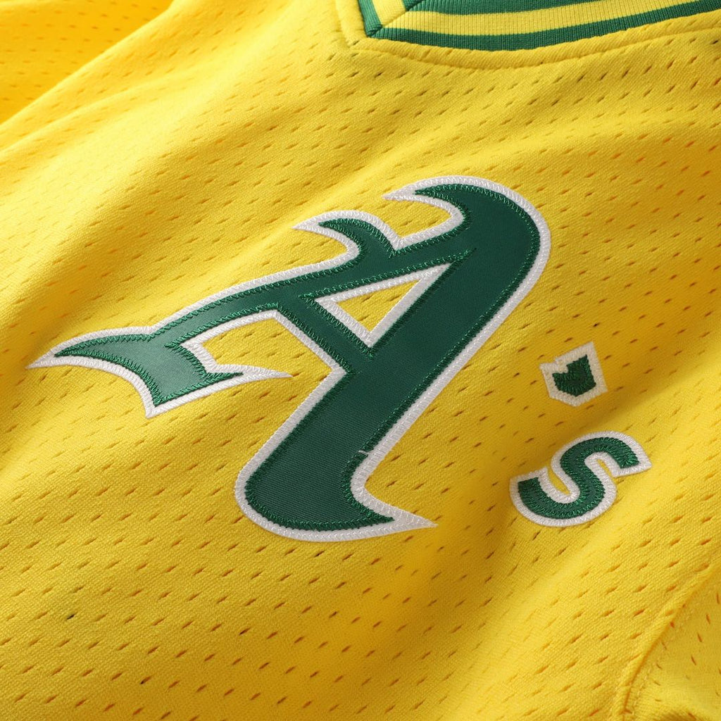 Athletics Mitchell & Ness Authentic Jersey Gold