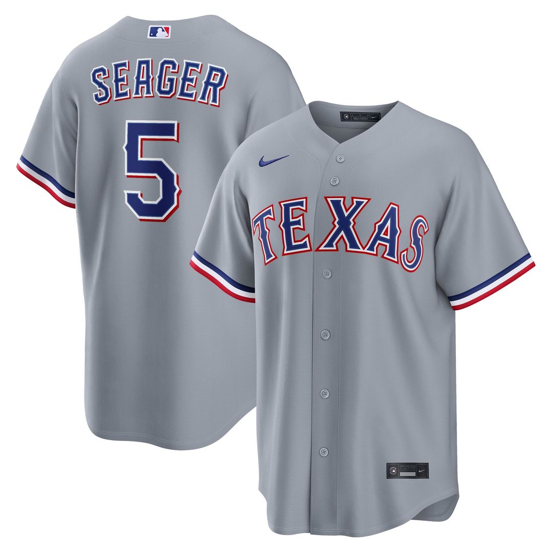 Texas Rangers Nike Replica Jersey Gray
