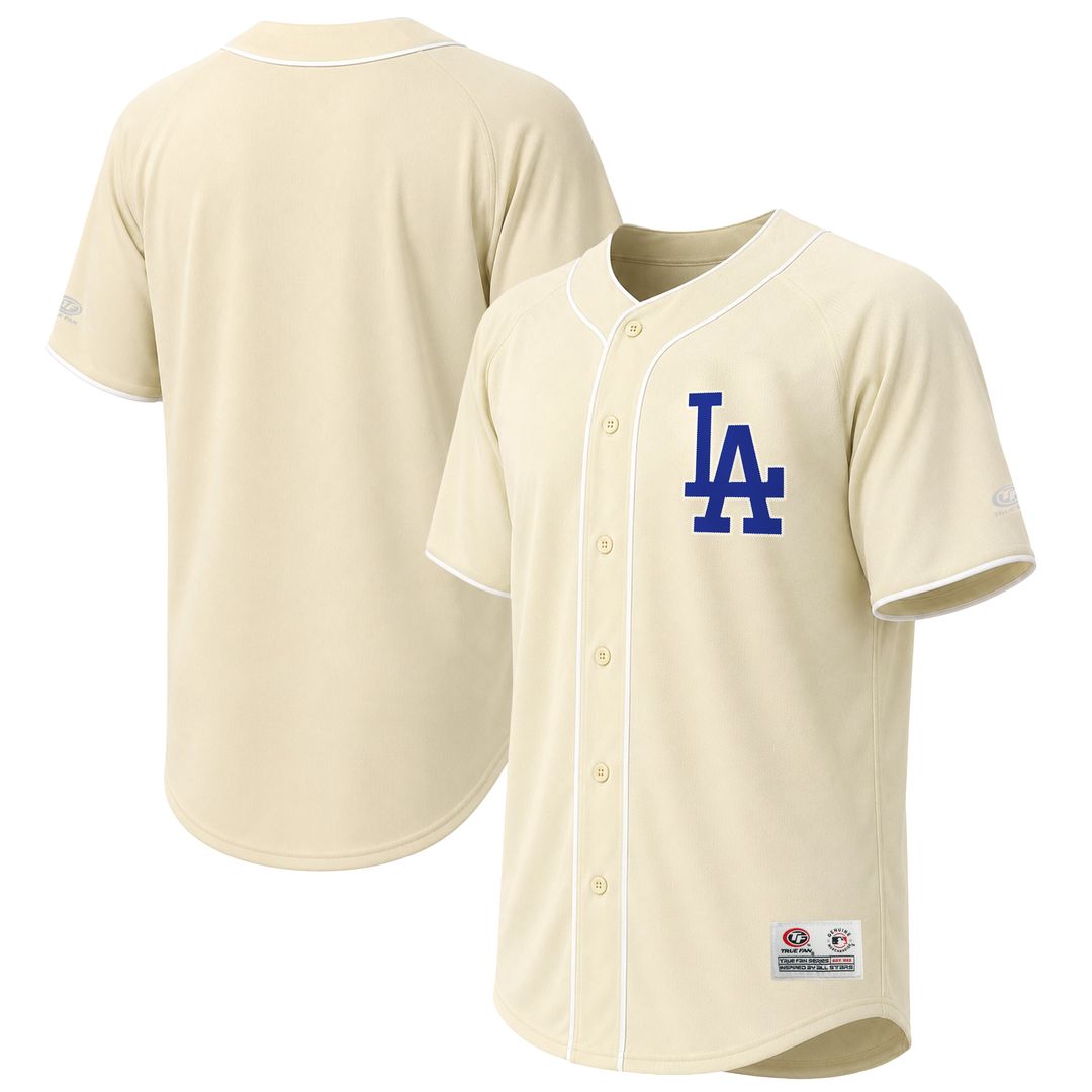 Los Angeles Dodgers Stitches Cream Authentic MLB baseball jersey