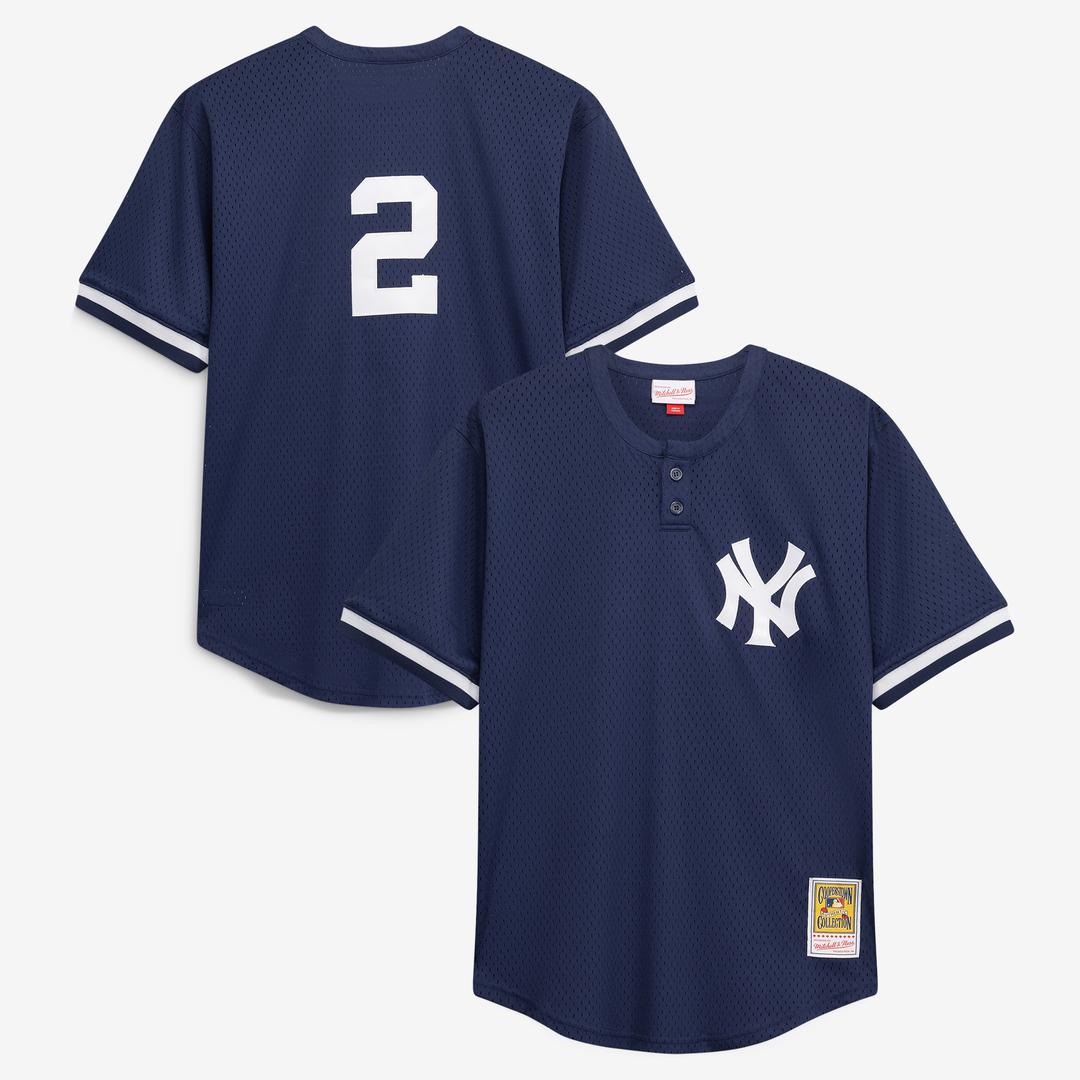 New York Yankees Mitchell & Ness Navy Replica MLB baseball jersey