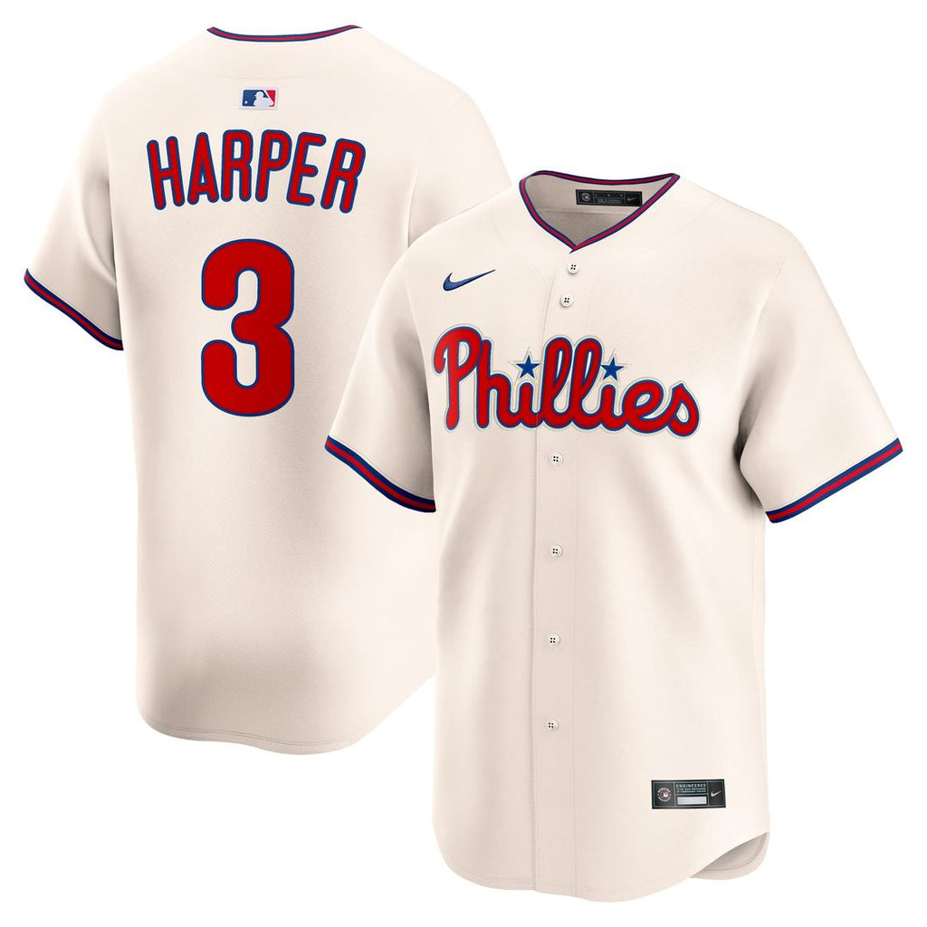 Philadelphia Phillies Nike Cream MLB baseball jersey