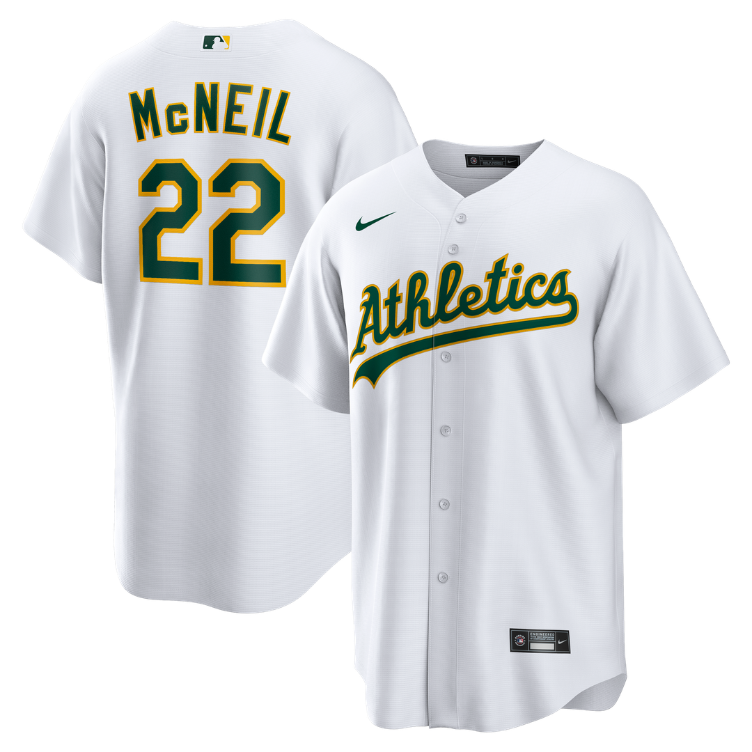 Athletics Nike White Replica MLB baseball jersey