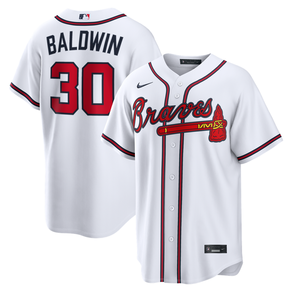 Atlanta Braves Nike White Replica MLB baseball jersey