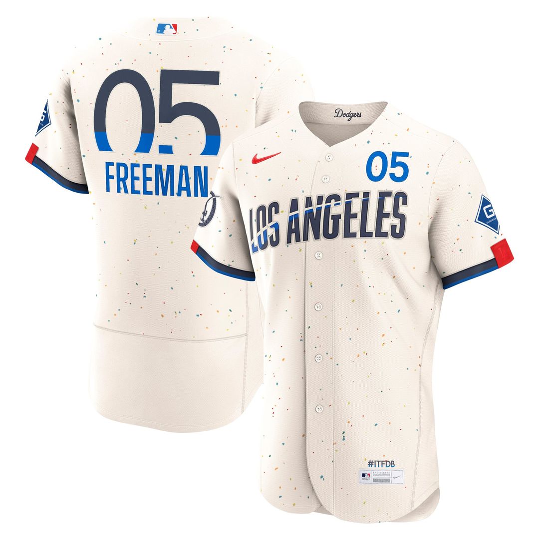 Los Angeles Dodgers Nike Cream Authentic MLB baseball jersey