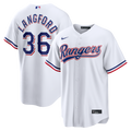 Texas Rangers Nike White Replica MLB baseball jersey