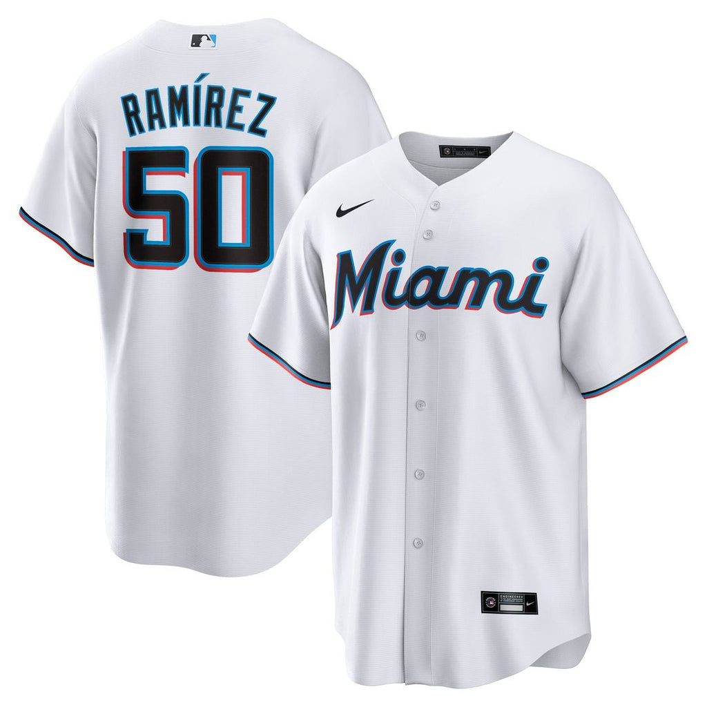 Miami Marlins Nike White Replica MLB baseball jersey