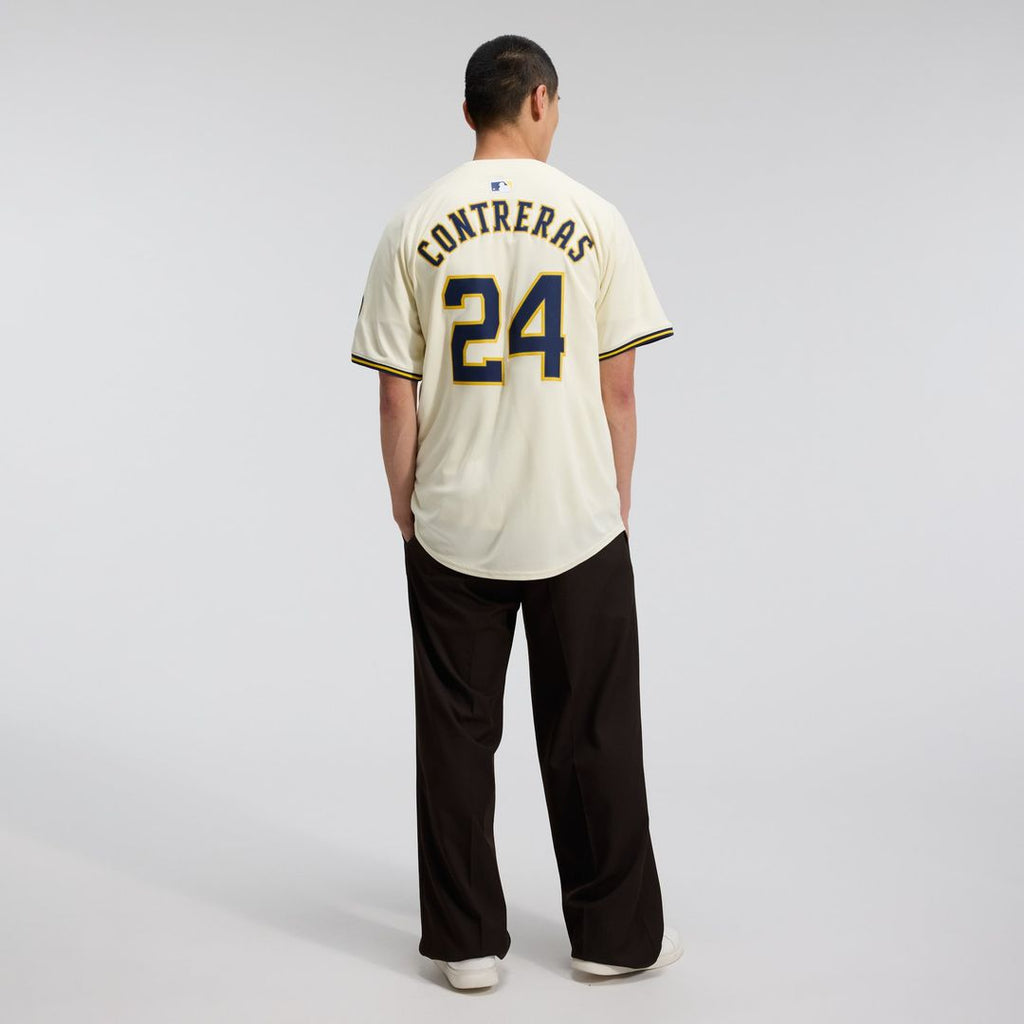 Milwaukee Brewers Nike Authentic Jersey Cream