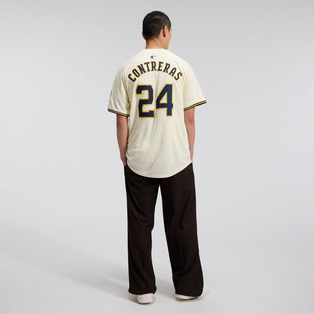 Milwaukee Brewers Nike Authentic Jersey Cream