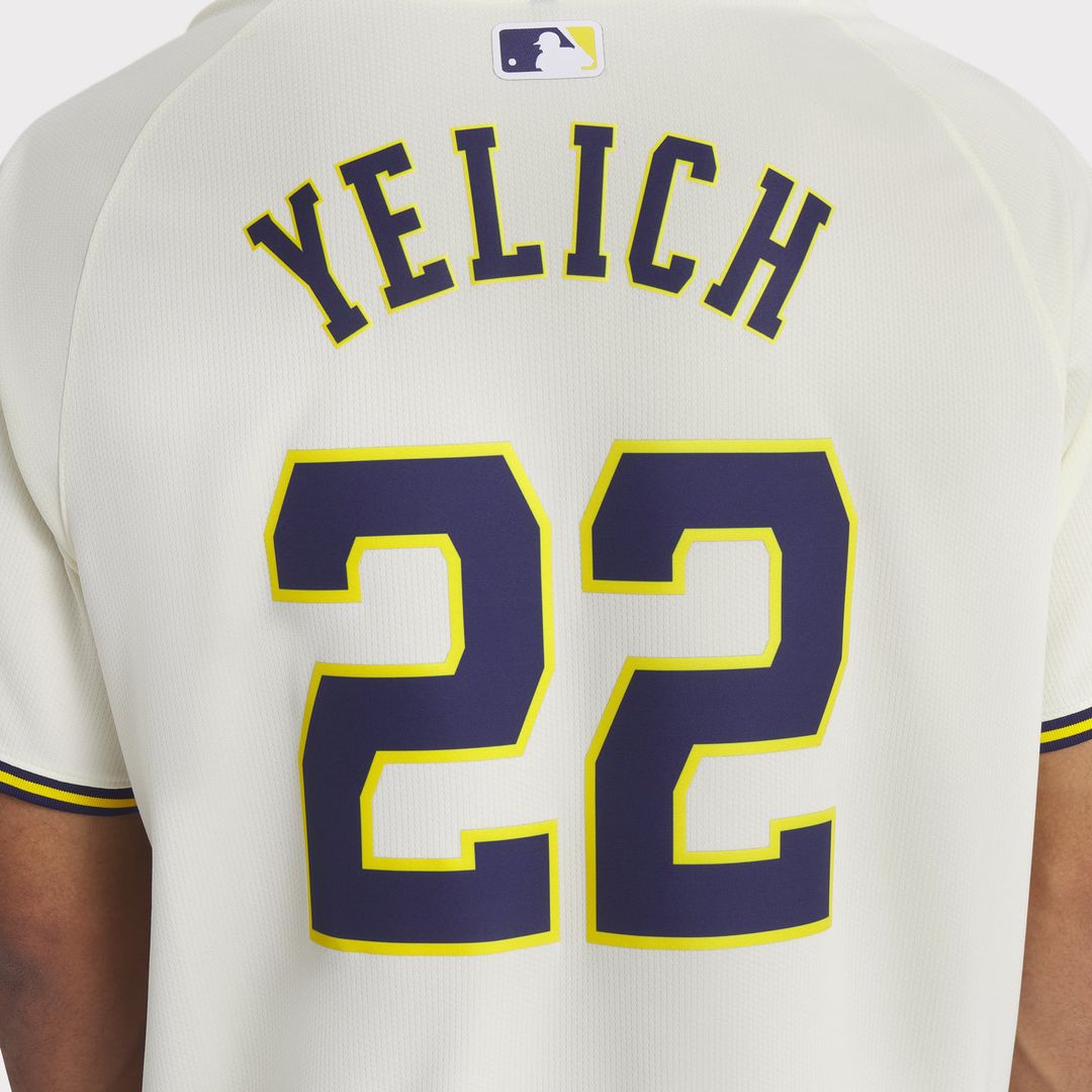Milwaukee Brewers Nike Jersey Cream