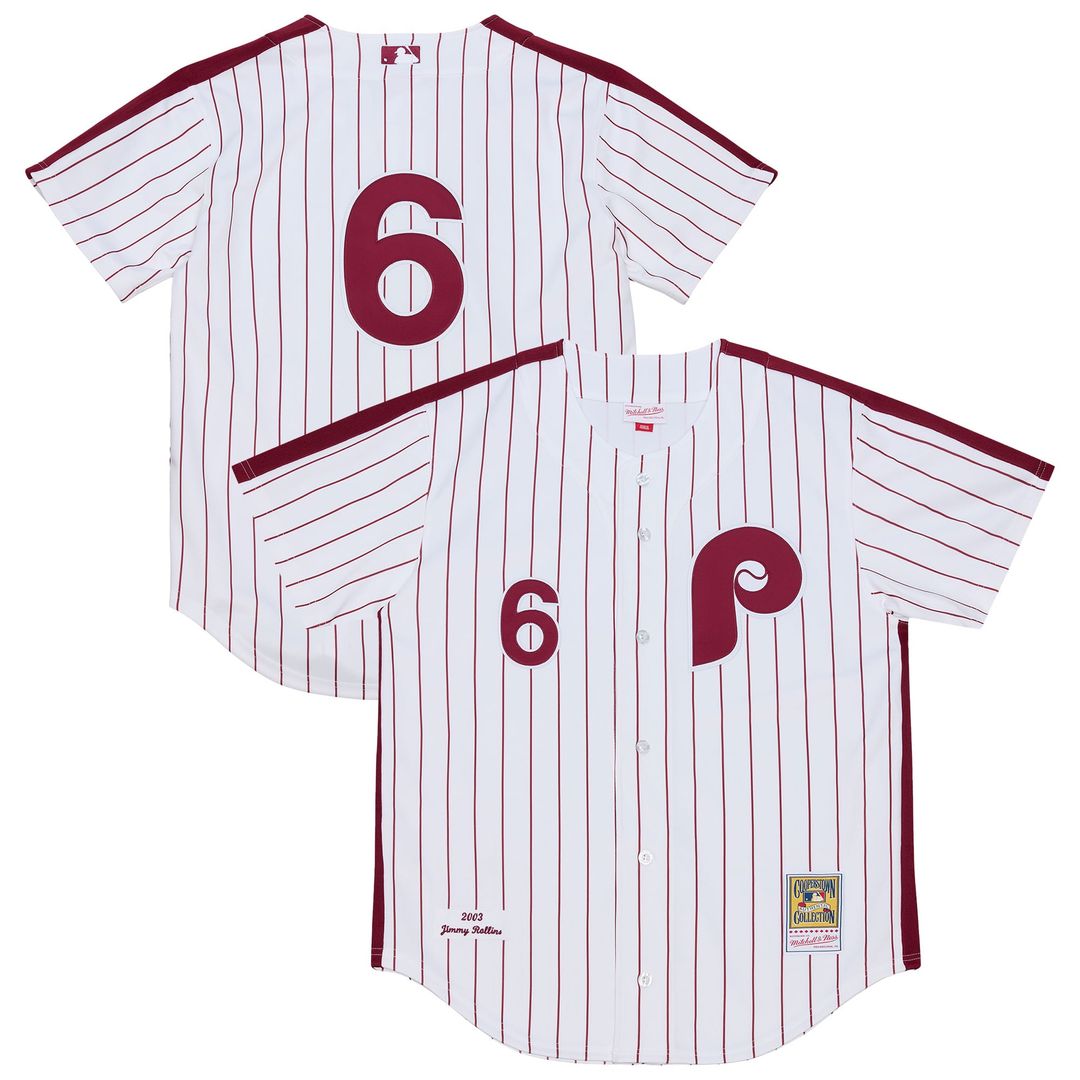 Philadelphia Phillies Mitchell & Ness White Authentic MLB baseball jersey