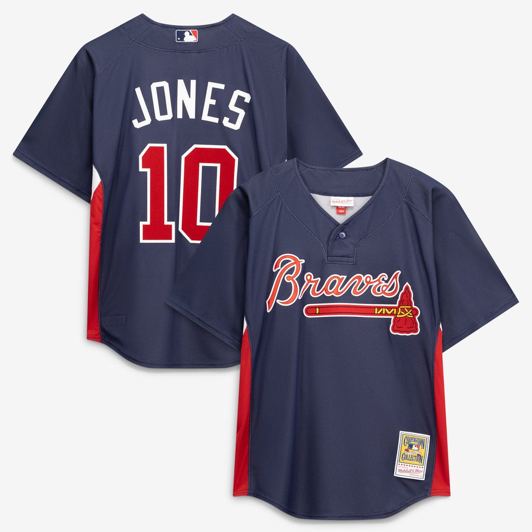 Atlanta Braves Mitchell & Ness Navy Authentic MLB baseball jersey