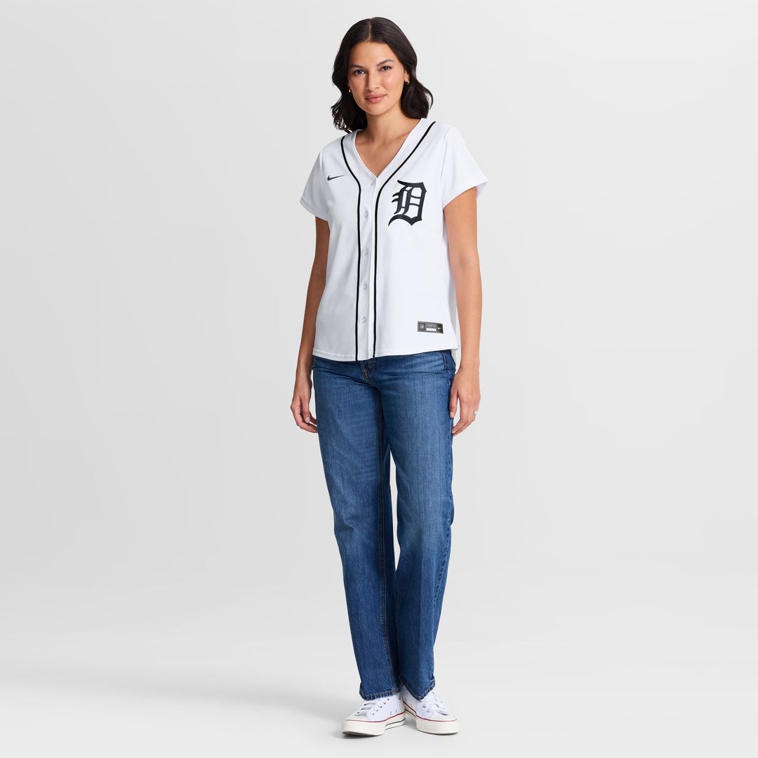 Detroit Tigers Nike White Replica MLB baseball jersey