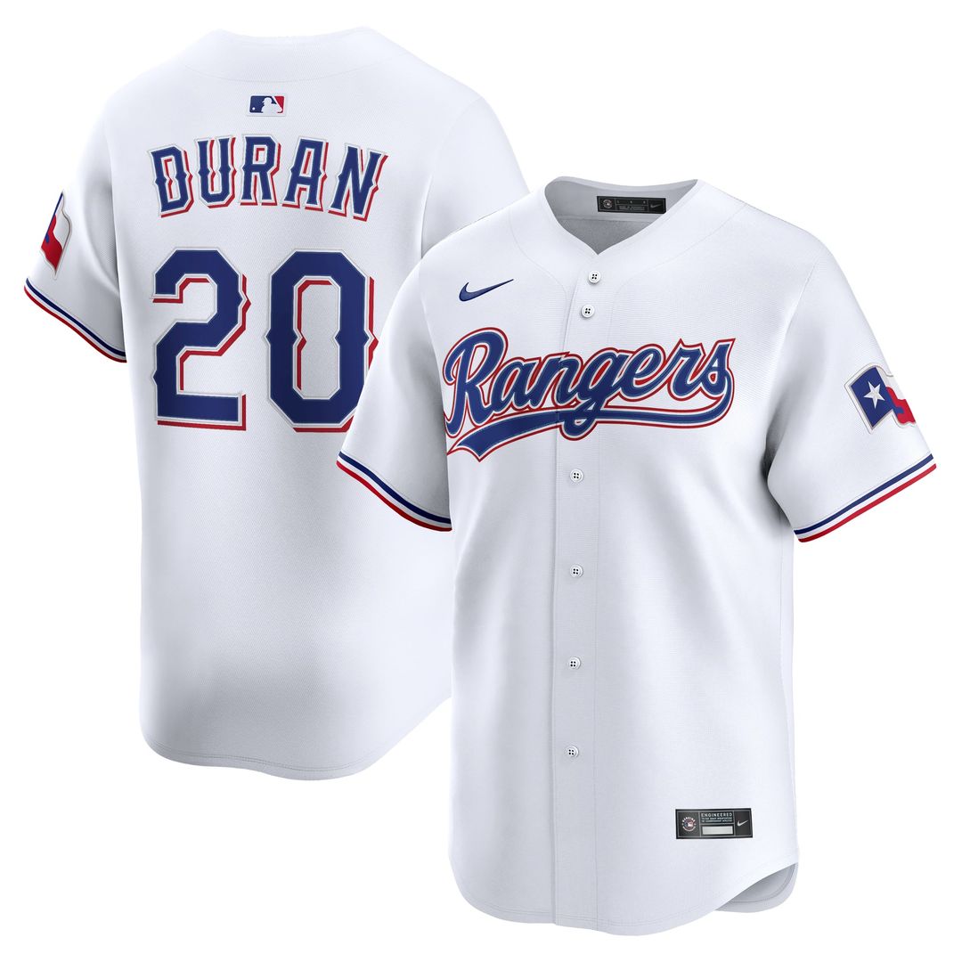 Texas Rangers Nike White Authentic MLB baseball jersey