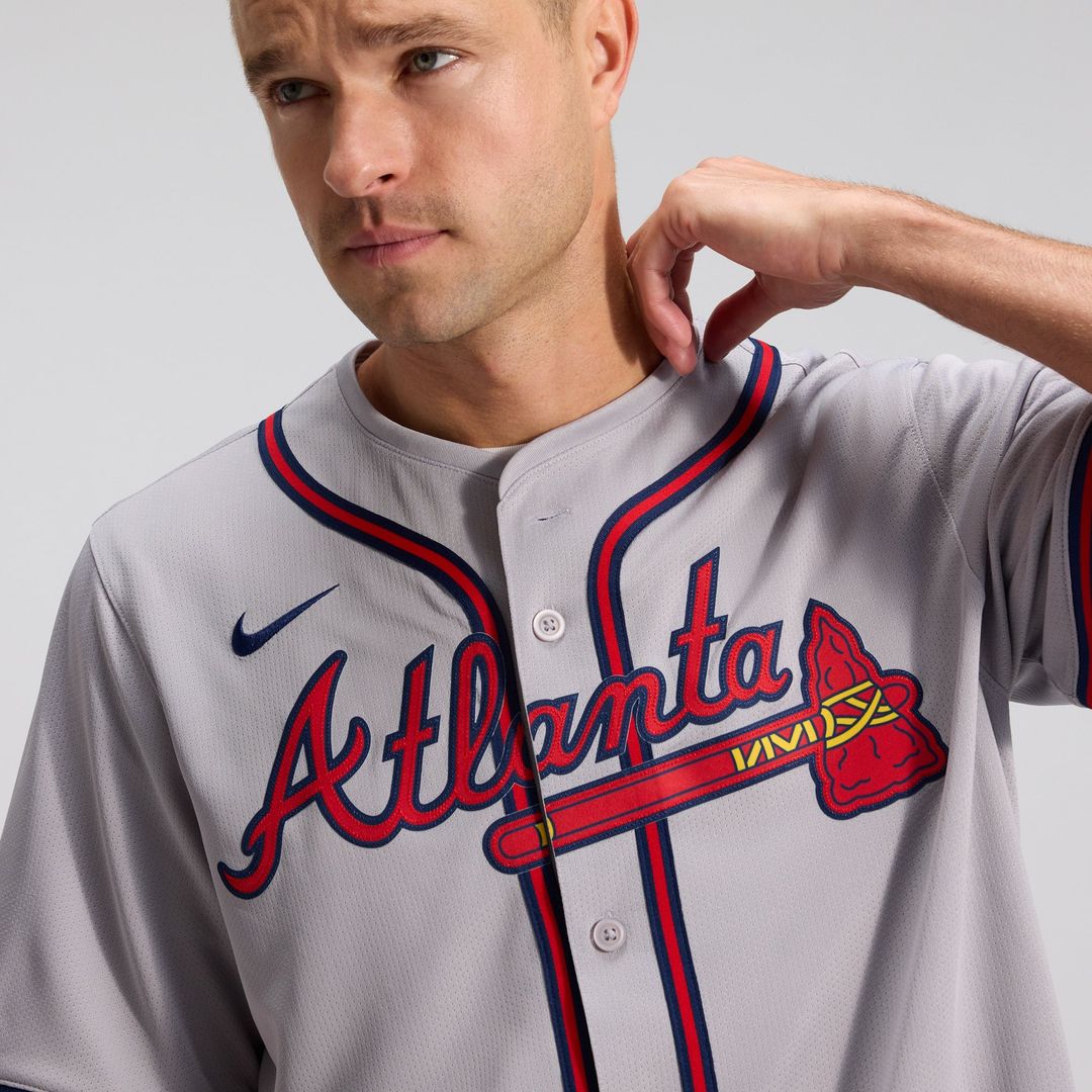 Atlanta Braves Nike Jersey Gray