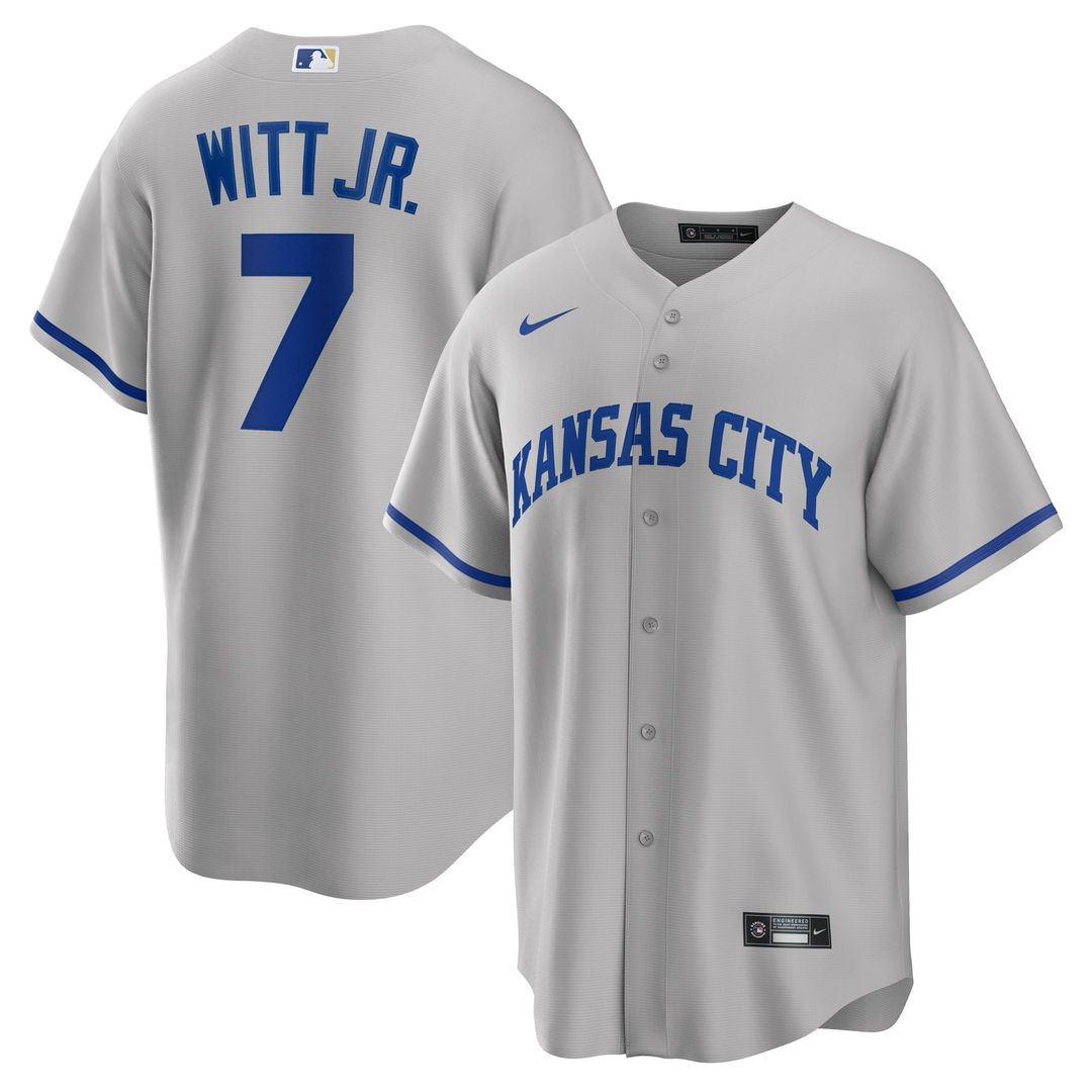 Kansas City Royals Nike Replica Jersey Gray