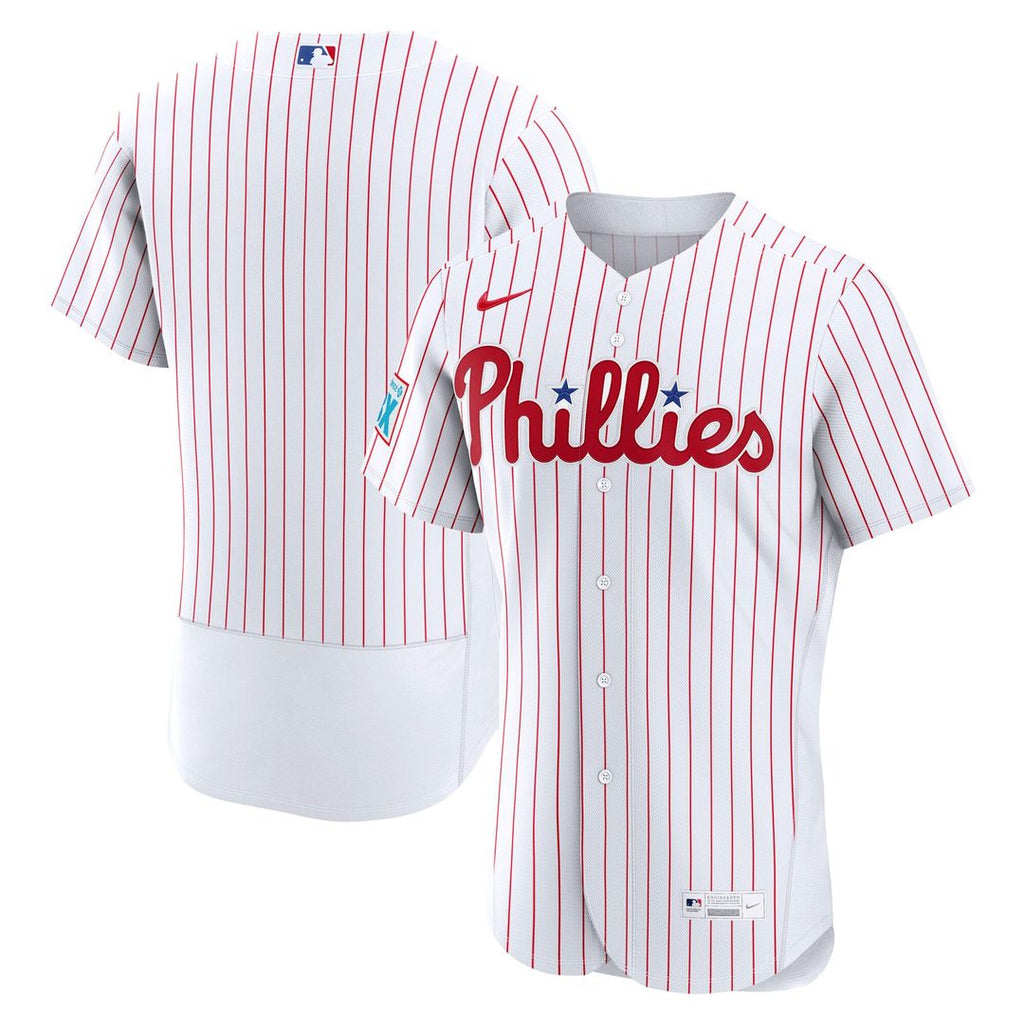 Philadelphia Phillies Nike White Authentic MLB baseball jersey