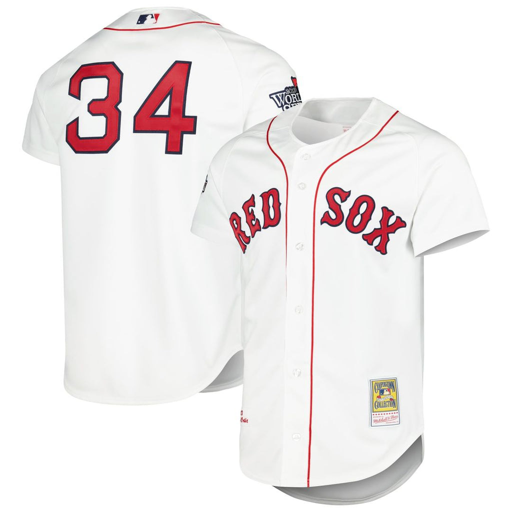Boston Red Sox Mitchell & Ness White Authentic MLB baseball jersey