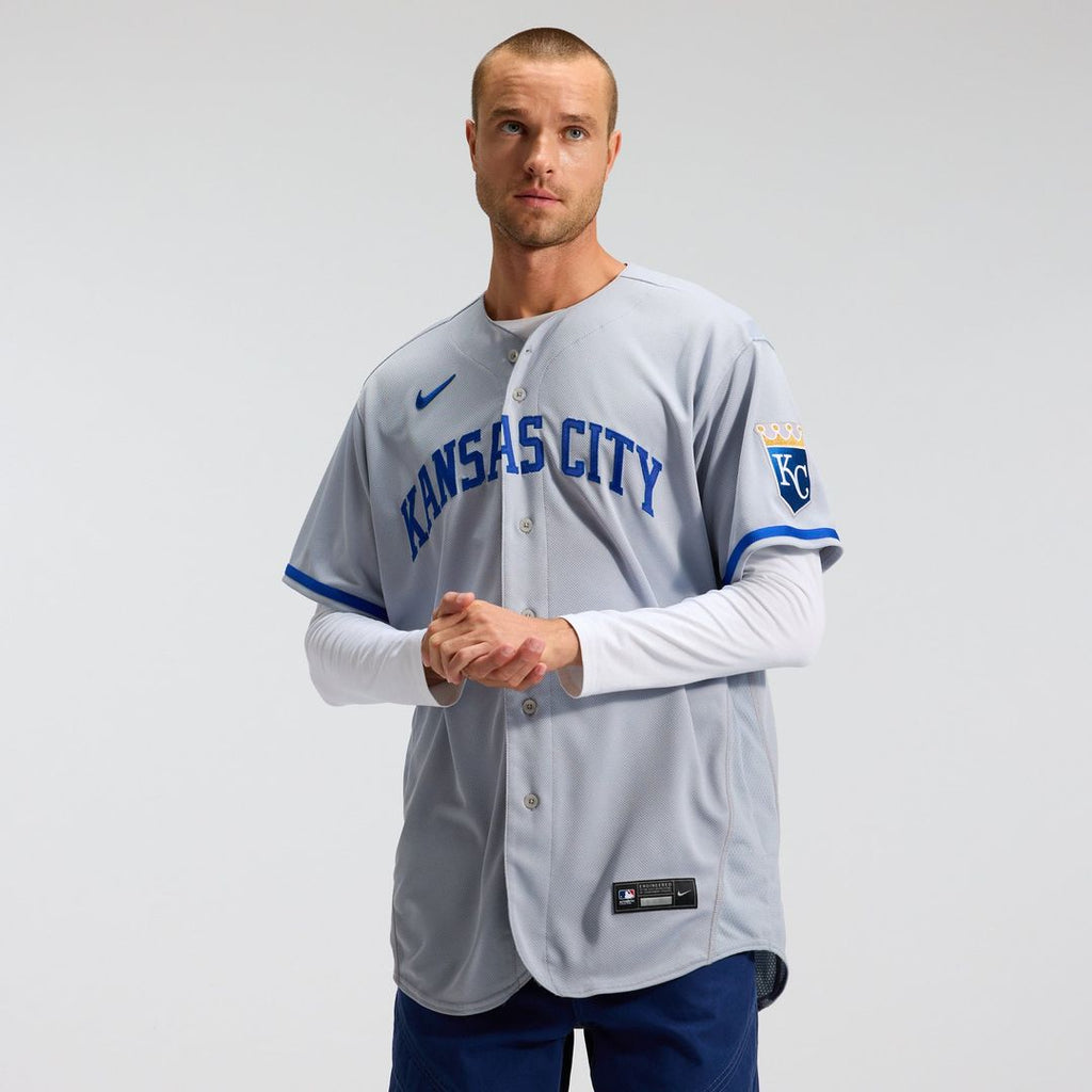 Kansas City Royals Nike Gray Authentic MLB baseball jersey