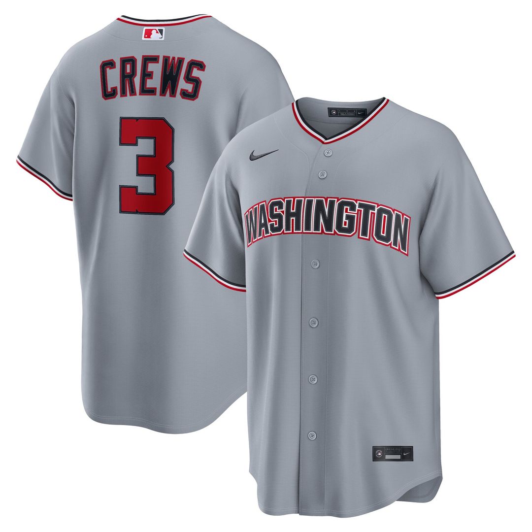 Washington Nationals Nike Gray Replica MLB baseball jersey