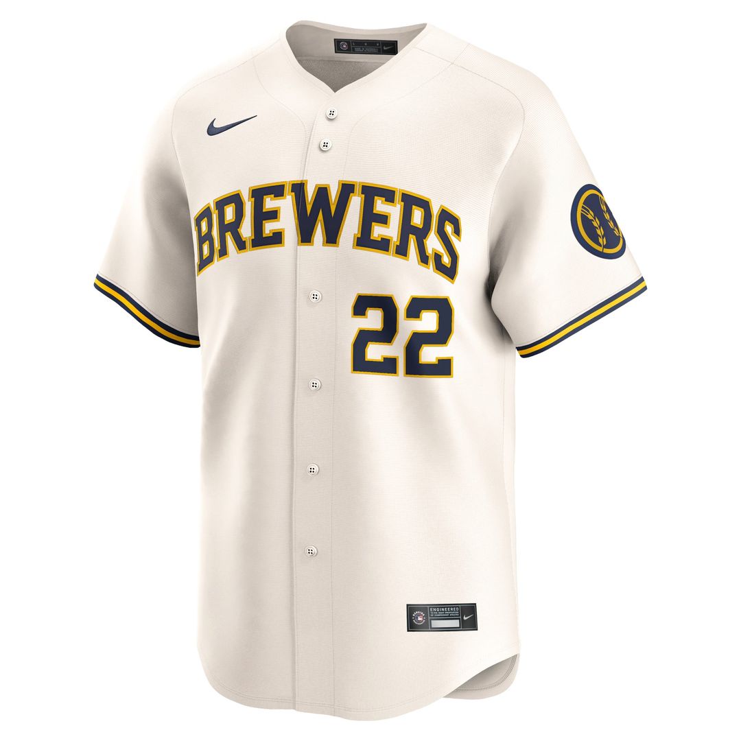 Milwaukee Brewers Nike Jersey Cream